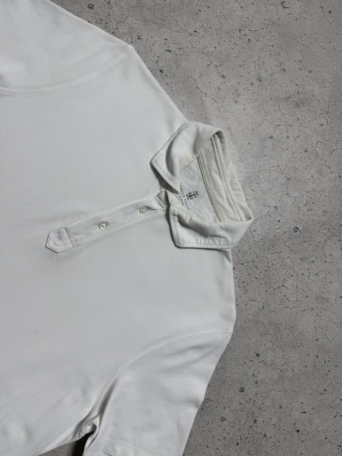 Brunello Cucinelli Brunello Cucinelli White Luxury Polo Shirt Size US M / EU 48-50 / 2 - 4 Thumbnail