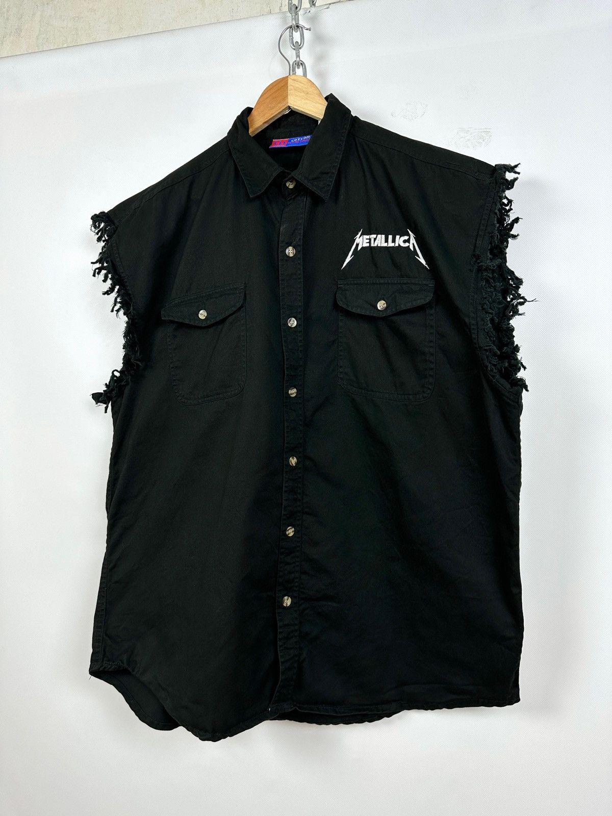 Band Tees Vintage Metallica Pushead Button Up Short Sleeve Shirt Size US XXL / EU 58 / 5 - 3 Thumbnail