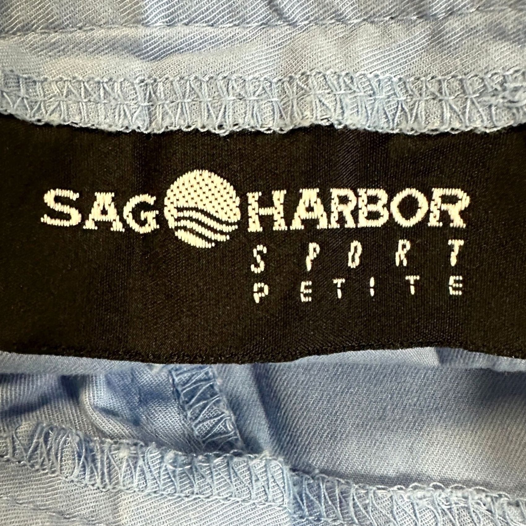 Vintage Sag Harbor Womens Khaki Pants 12P Petite Blue Flat Front Stretch Belted - Sag Harbor Pants Women 12P Blue Khaki Pants Casual Womens Size 34" / US 12 / IT 48 - 3 Thumbnail