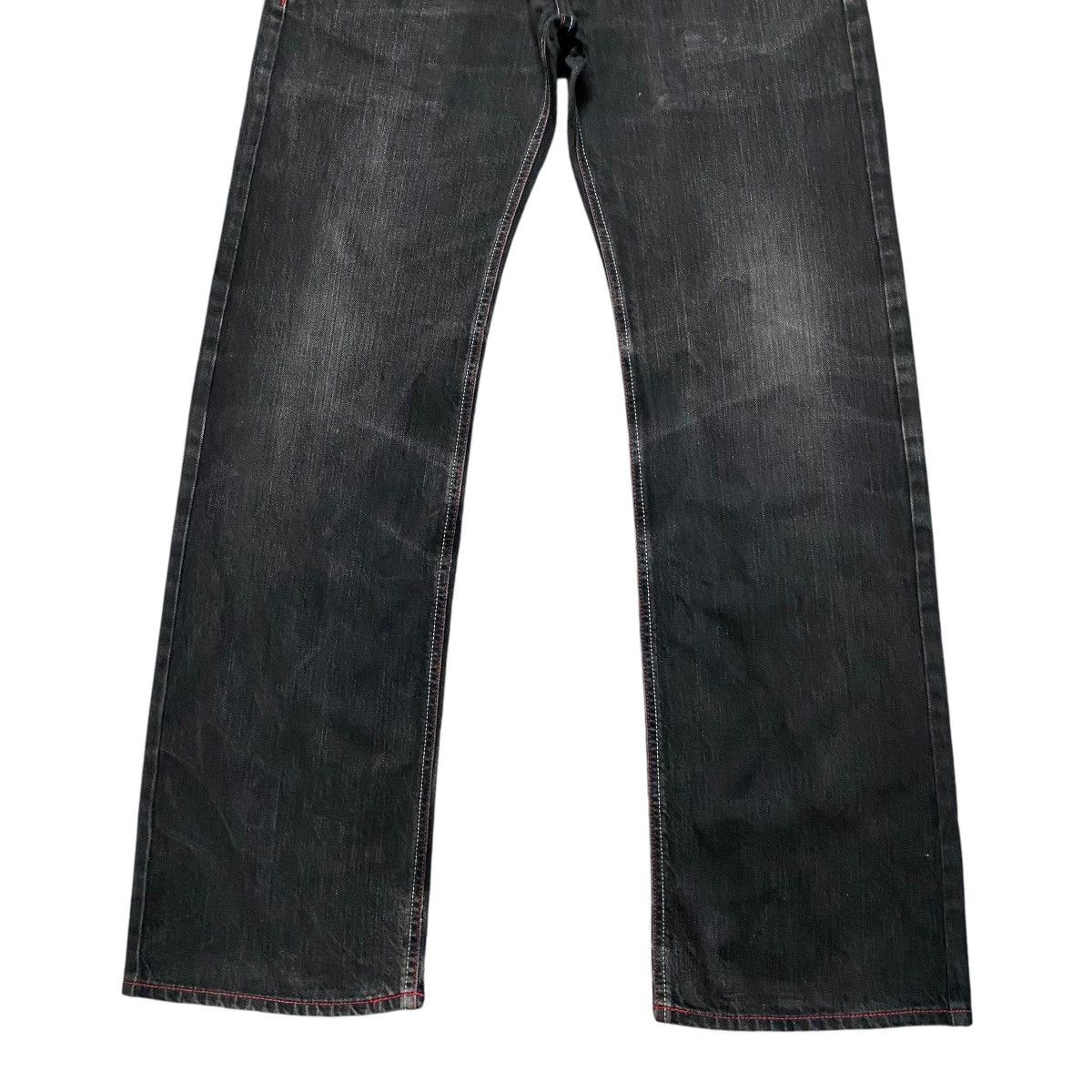 FTC Ftc Black Denim Jeans Red Stitch Size US 34 / EU 50 - 6 Thumbnail