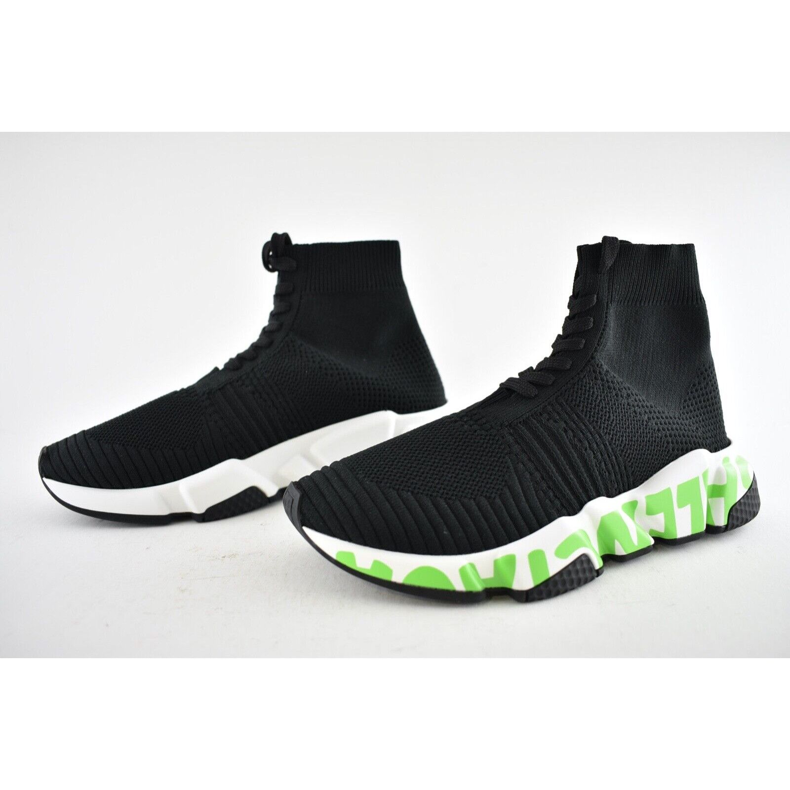 Balenciaga Speed Lace Up Tie Graffiti Sock High Top Knit Sneaker 36 Size US 6 / IT 36 - 7 Thumbnail