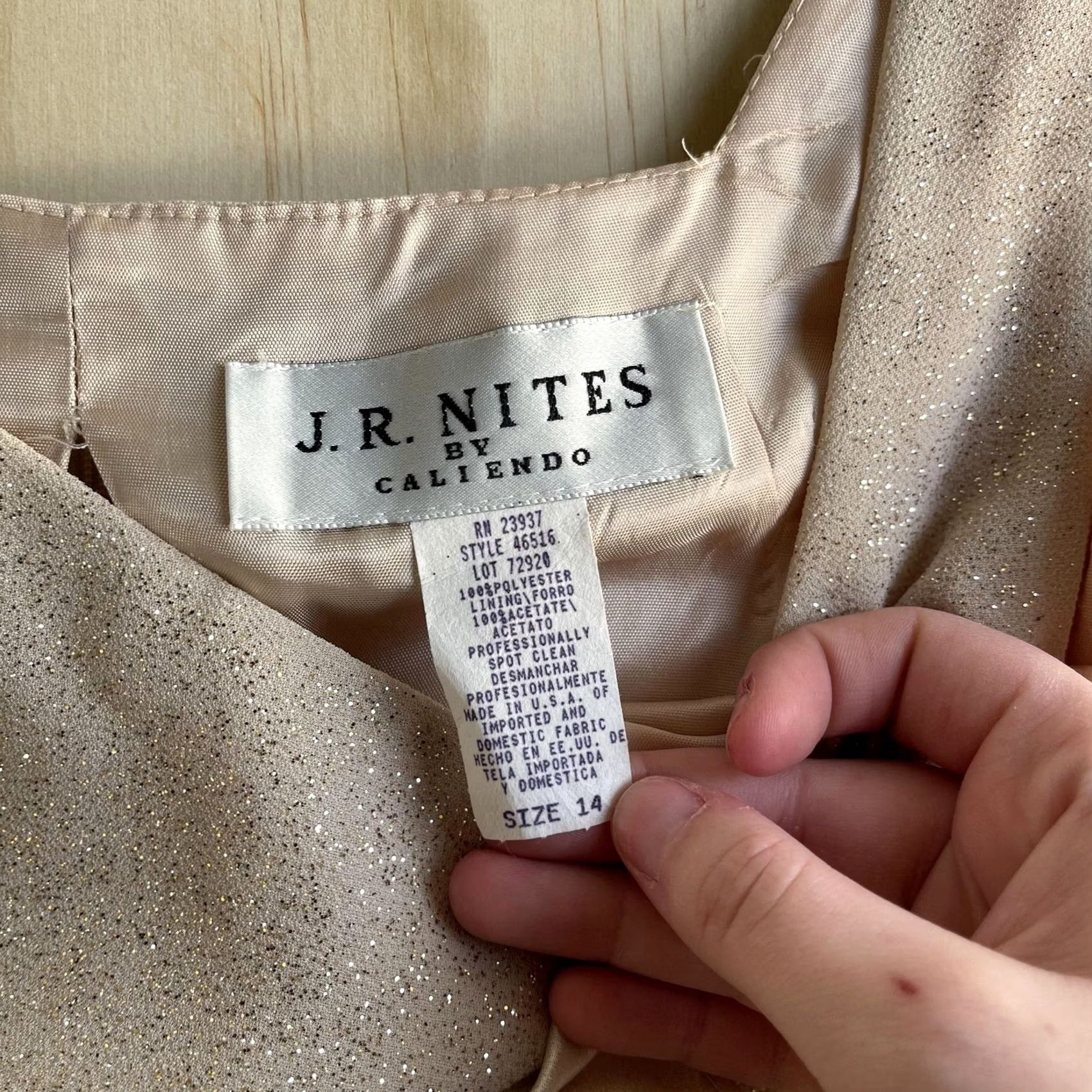 Vintage J.R. Nites by Caliendo Satin Formal Tank Top - 14 Size - Glitter Ruffle Camisole Size XL / US 12-14 / IT 48-50 - 3 Thumbnail