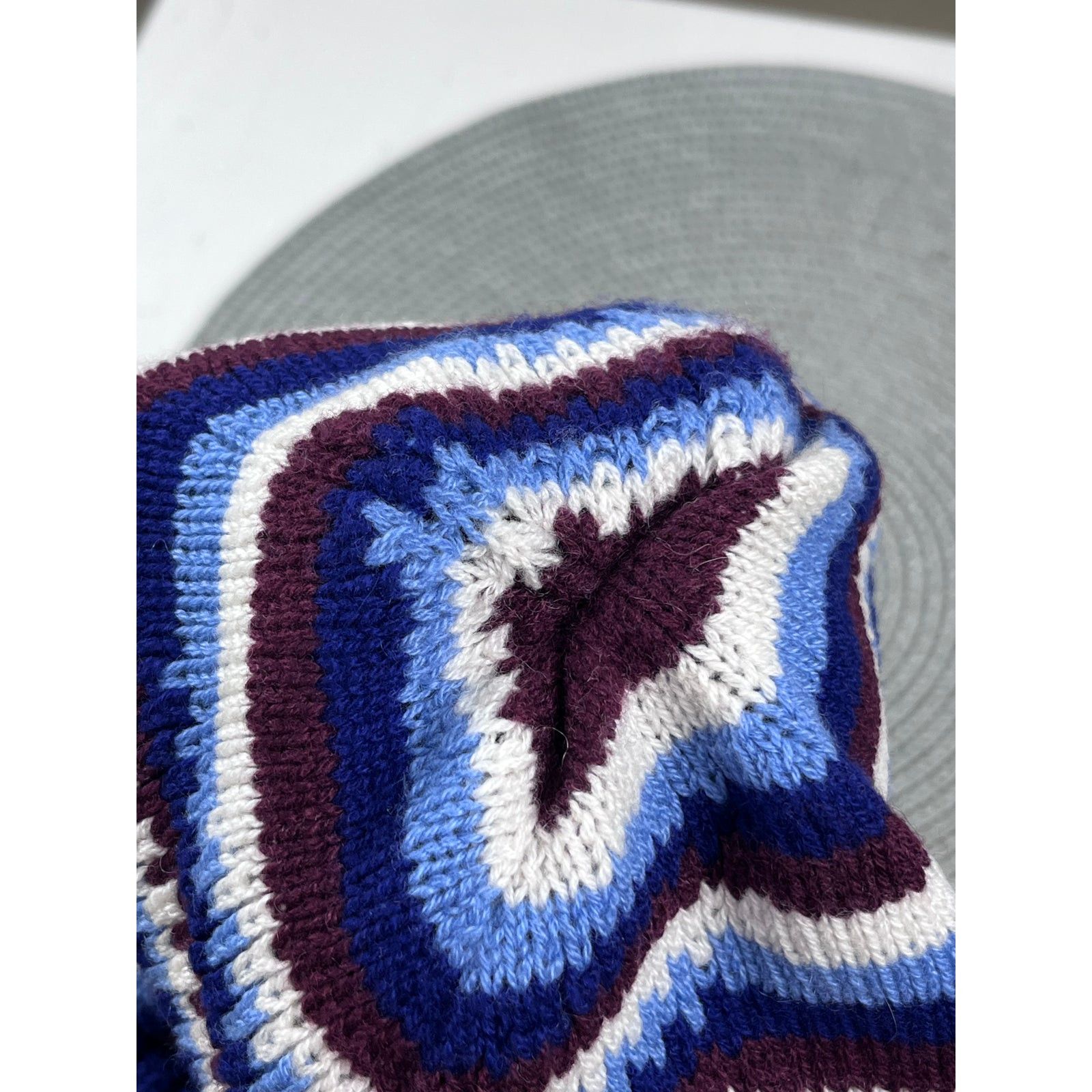 Miu Miu × Prada Prada Striped Intarsia Knit Logo Beanie Hat cashmere Italy Size ONE SIZE - 4 Thumbnail