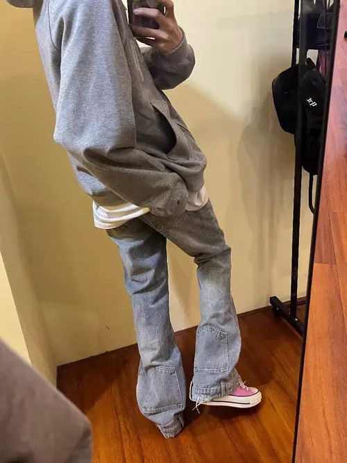 Japanese Brand Kurumi x Junna Light Blue High Street Vintage Loose Jeans Size US 30 / EU 46 - 4 Thumbnail