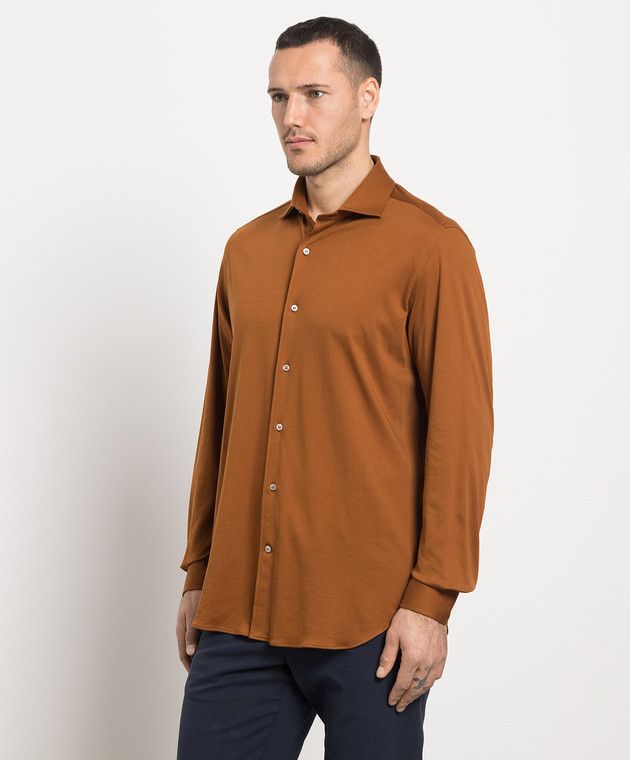 Loro Piana o1w1db10724 Shirt in Brown Size US XXL / EU 58 / 5 - 4 Thumbnail