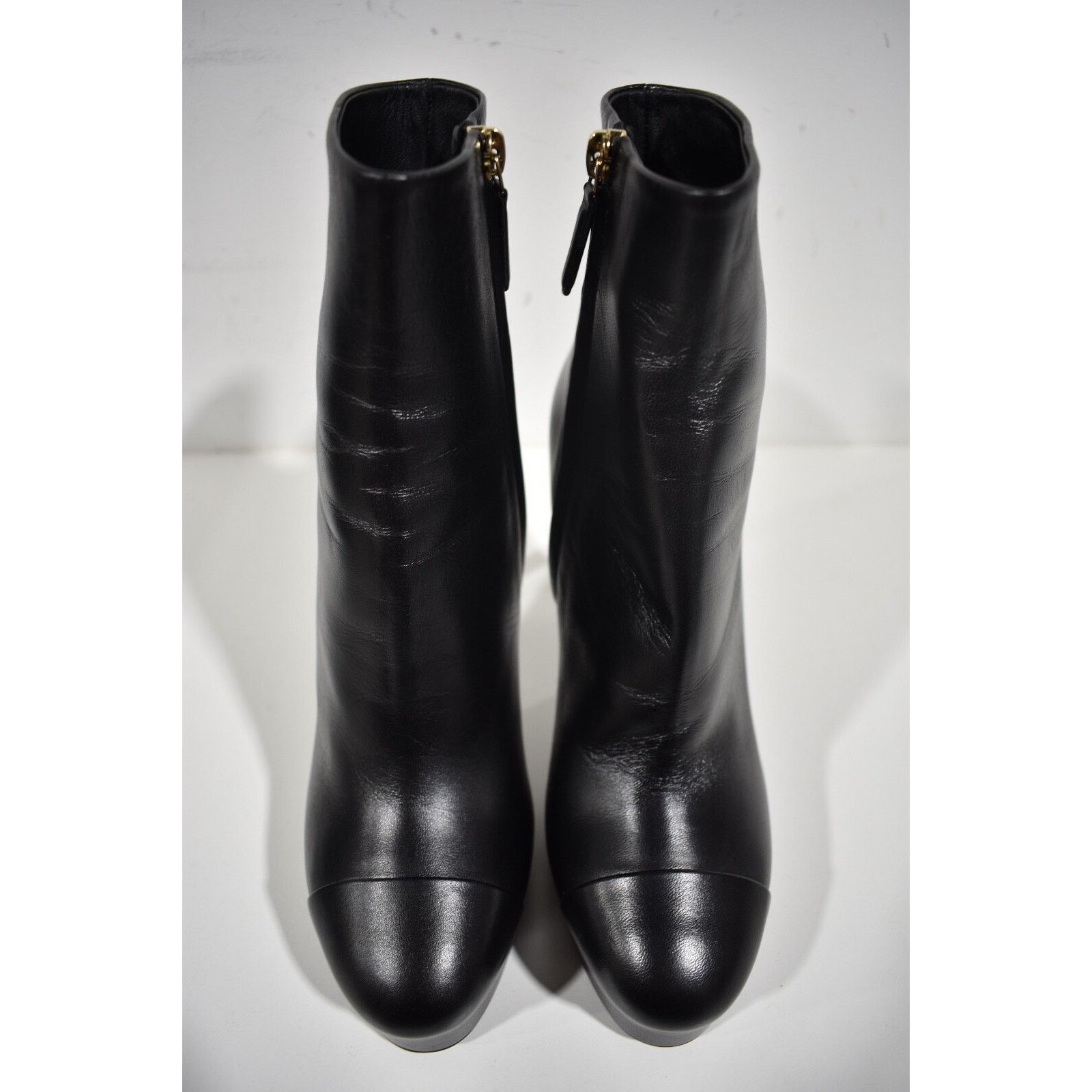 Chanel Chanel 21A Black Lambskin Leather CC Logo Platform Ankle Size US 11 / IT 41 - 5 Thumbnail
