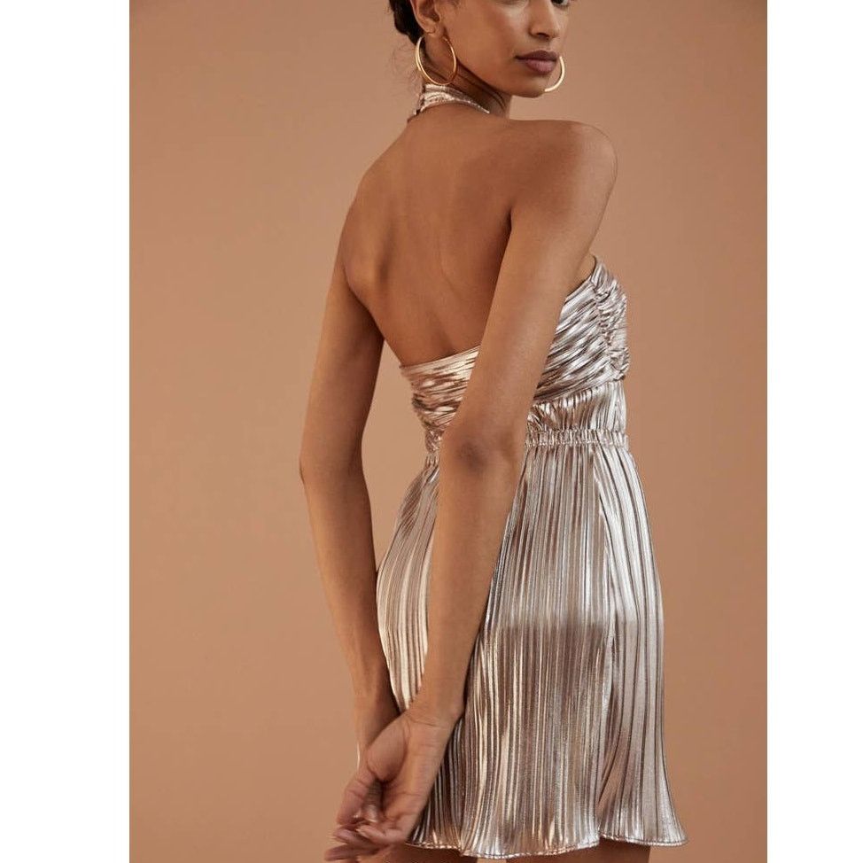 Anthropologie New Monte Shimmer V-Neck Tank $170 SMALL Rose Gold Size S / US 4 / IT 40 - 4 Thumbnail