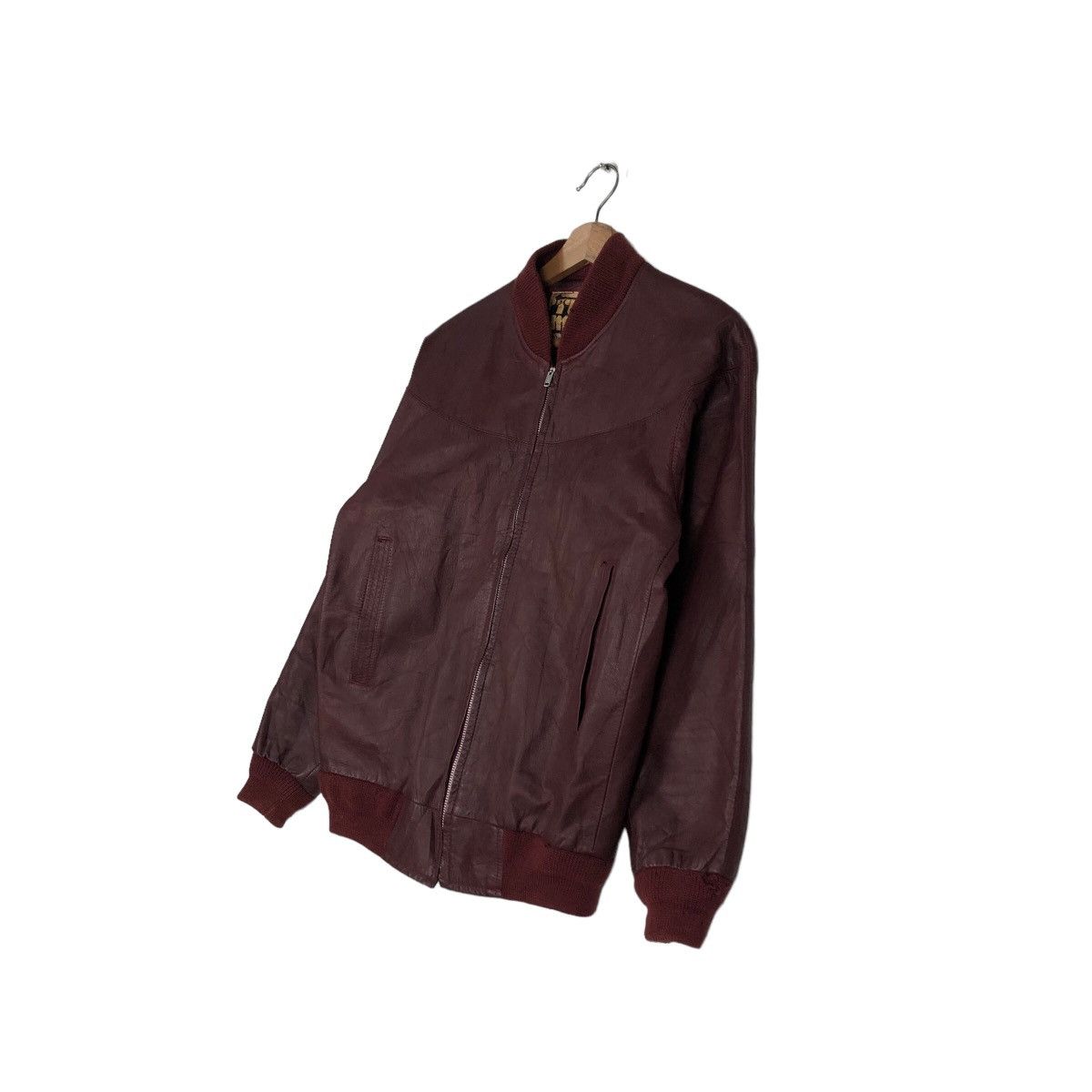 Japanese Brand 🔥Vintage Bomber Leather Jacket Turf Man Japan Issey Miyake Size US L / EU 52-54 / 3 - 2 Thumbnail