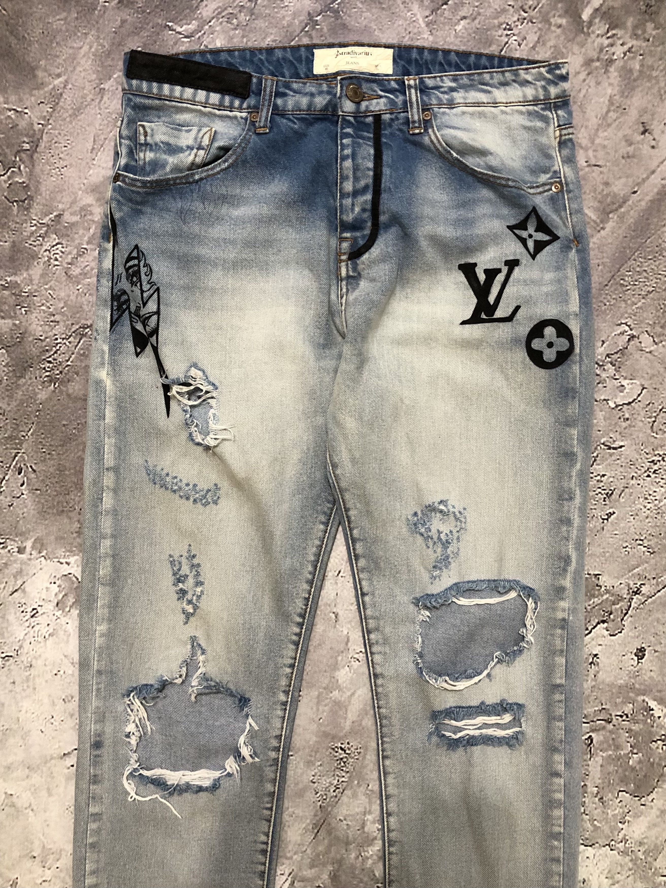 Vintage Stradivarius Distressed Vintage denim Jeans Size US 31 - 2 Thumbnail