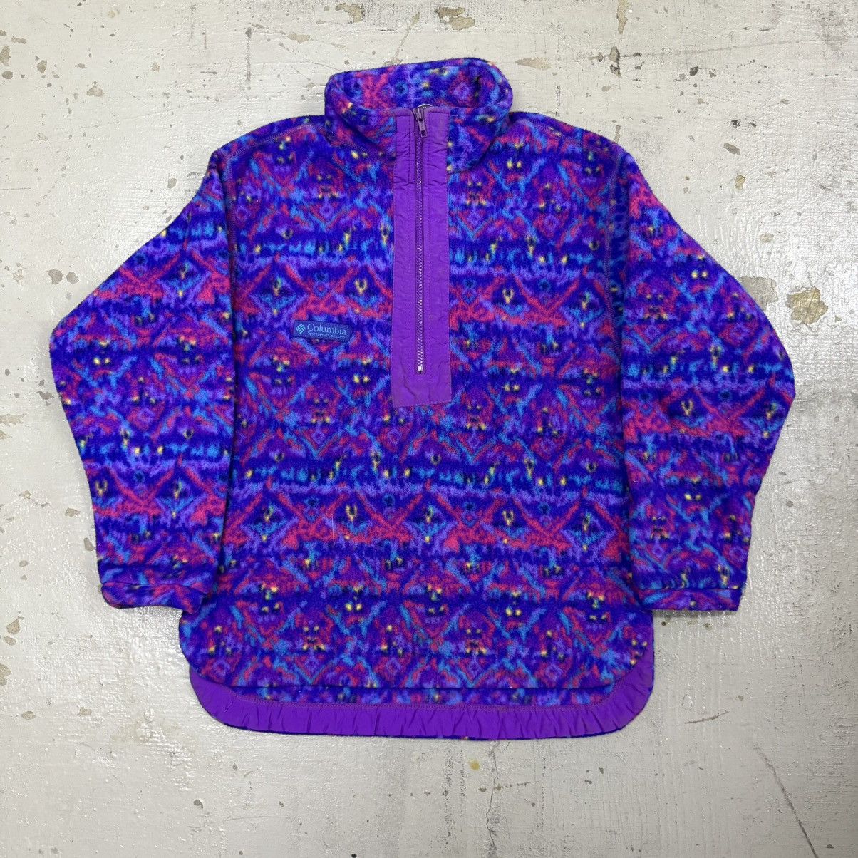 Columbia Vintage Columbia Aztec Southwestern Fleece Jacket Size US S / EU 44-46 / 1 - 1 Thumbnail