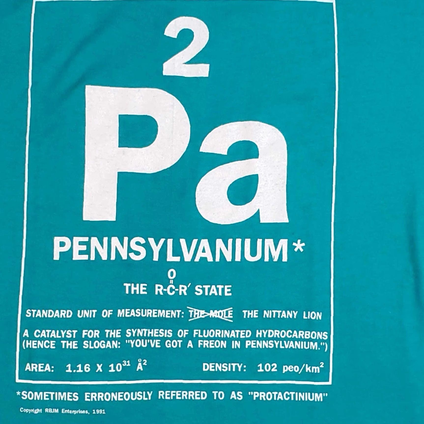 Hanes VINTAGE Chemistry Scientist Graphic Single Stitch T Shirt Penn State XL Size US L / EU 52-54 / 3 - 2 Thumbnail