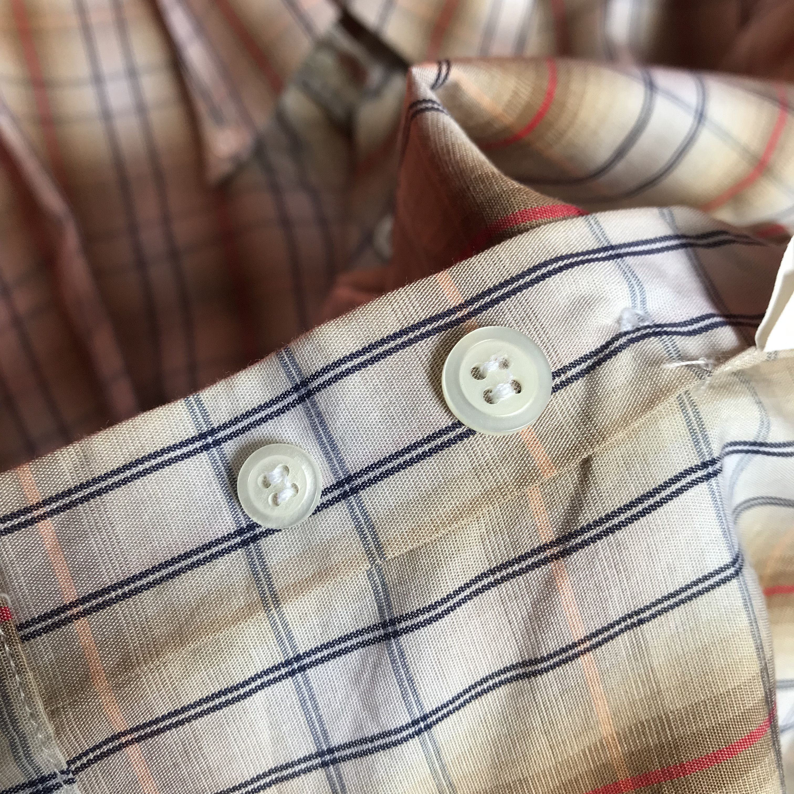 Other Jump The Gun tan red stripes shirt 3 fingers colar mod Size US S / EU 44-46 / 1 - 8 Thumbnail