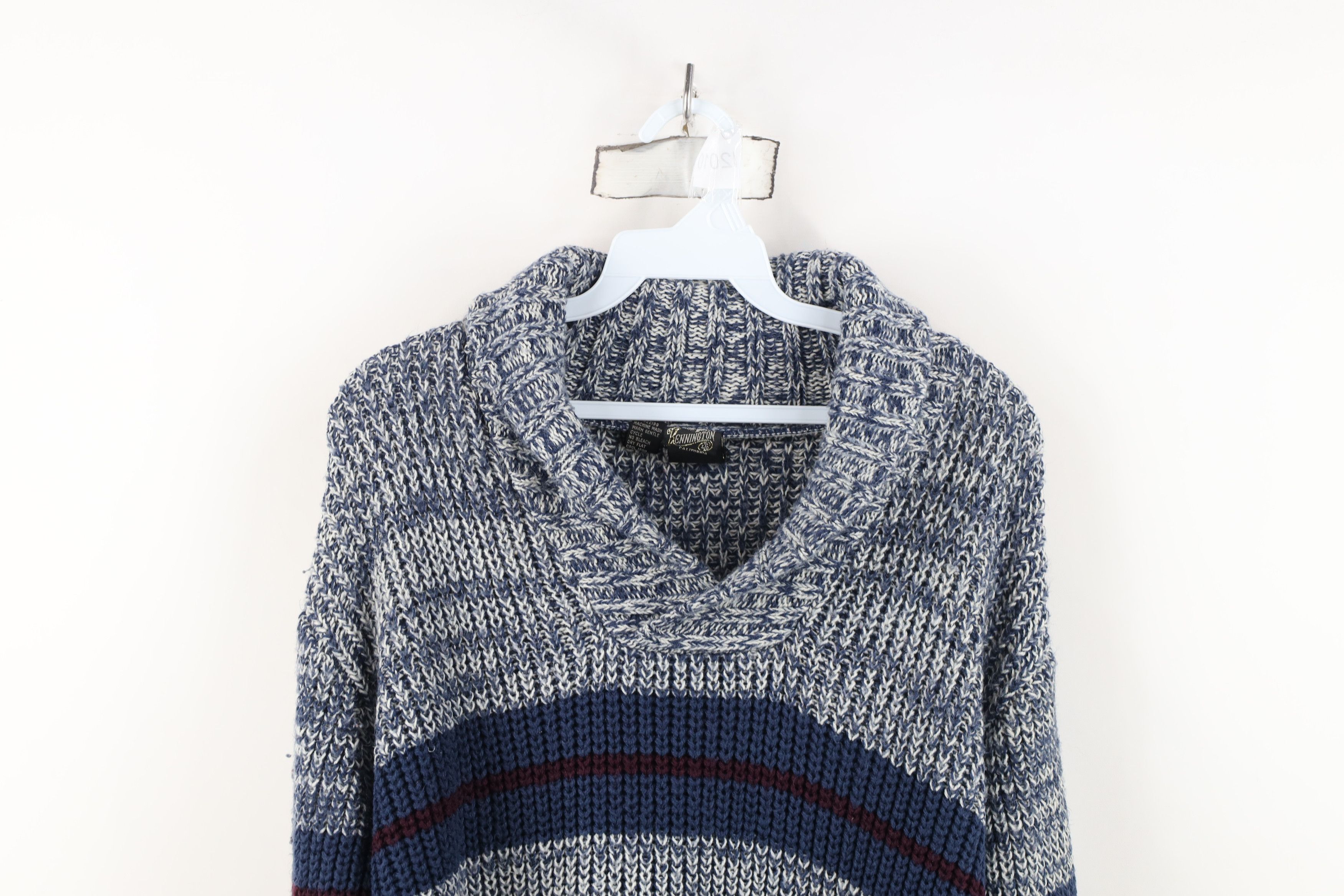 Vintage Vintage 70s Streetwear Chunky Ribbed Knit Shawl Sweater Size US L / EU 52-54 / 3 - 2 Thumbnail