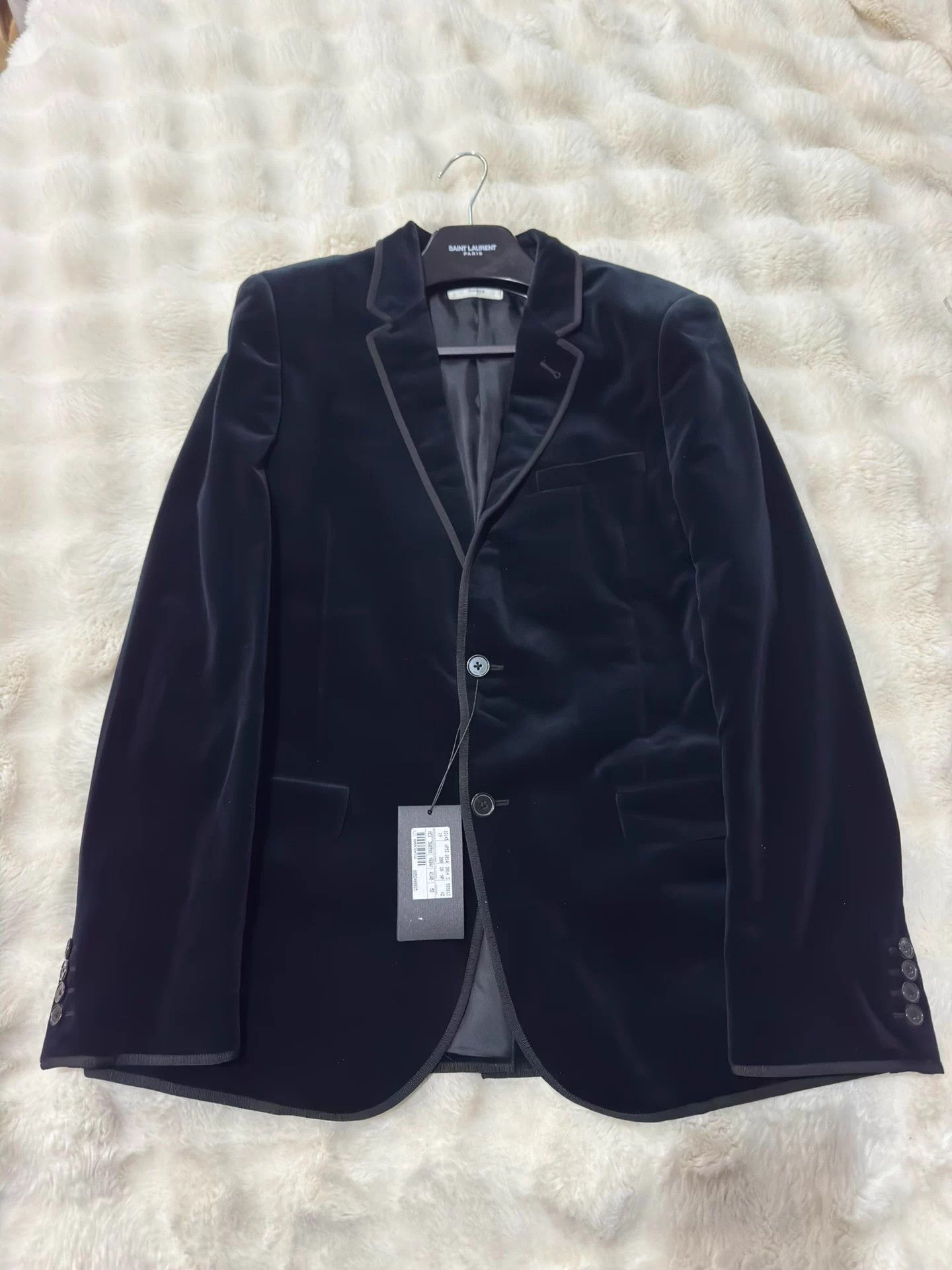 Saint Laurent Paris Saint Laurent SLP men's Ink Blue Velvet blazer 52 Size 52L - 1 Thumbnail