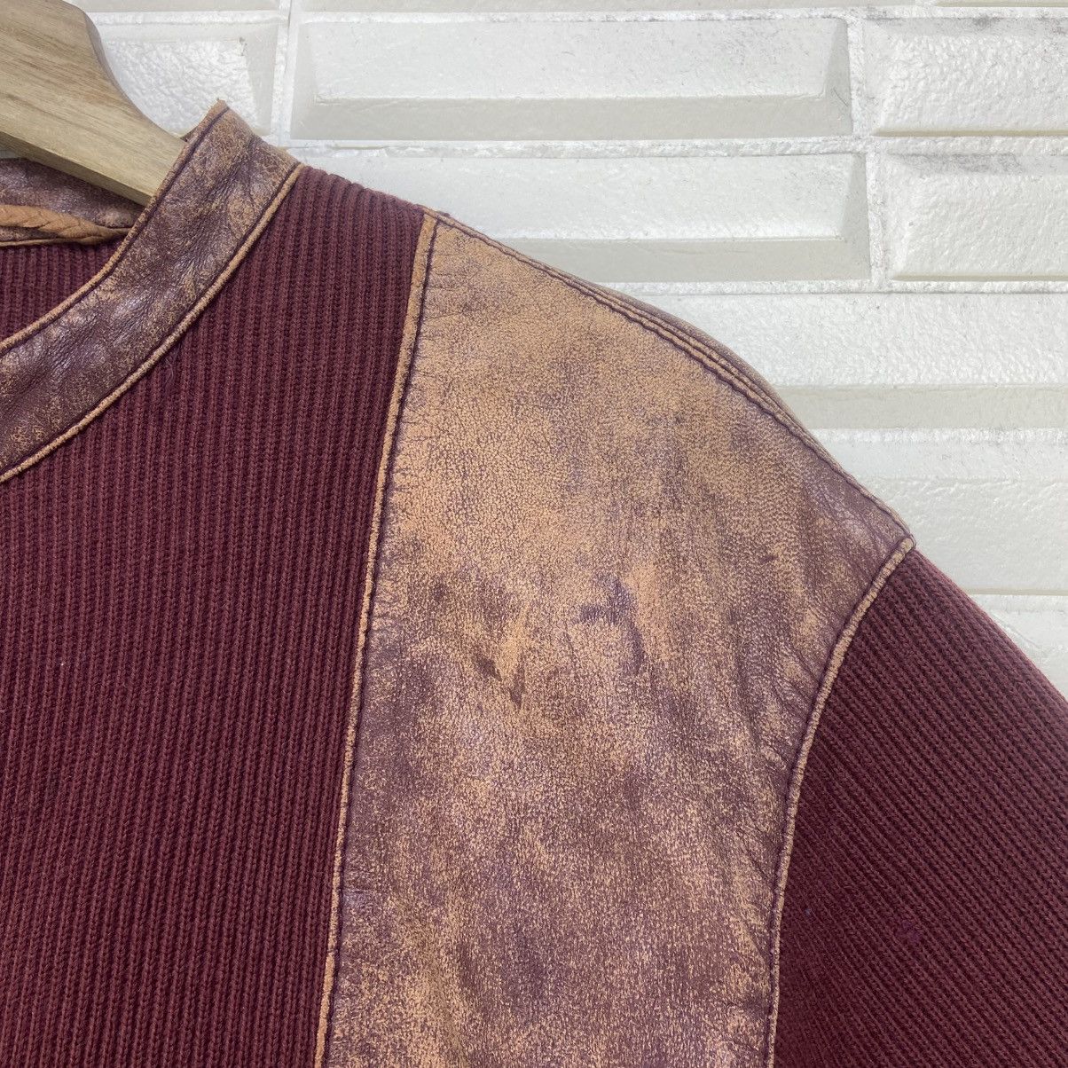 Vintage Vintage 80s Lainez Madrid Leather + Knit Jacket Size US S / EU 44-46 / 1 - 10 Thumbnail