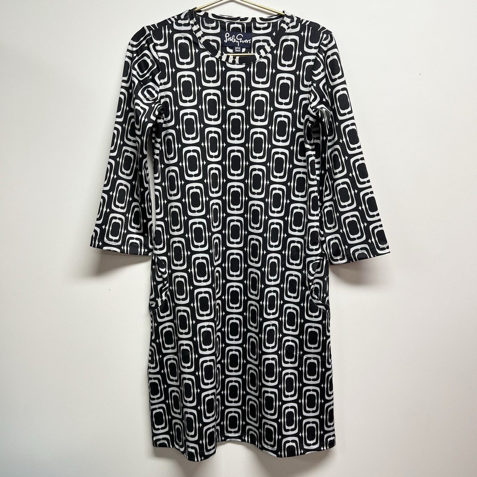 Other Lesley Evers XS Shift Dress Mid Retro 60s Style Size XS / US 0-2 / IT 36-38 - 2 Thumbnail