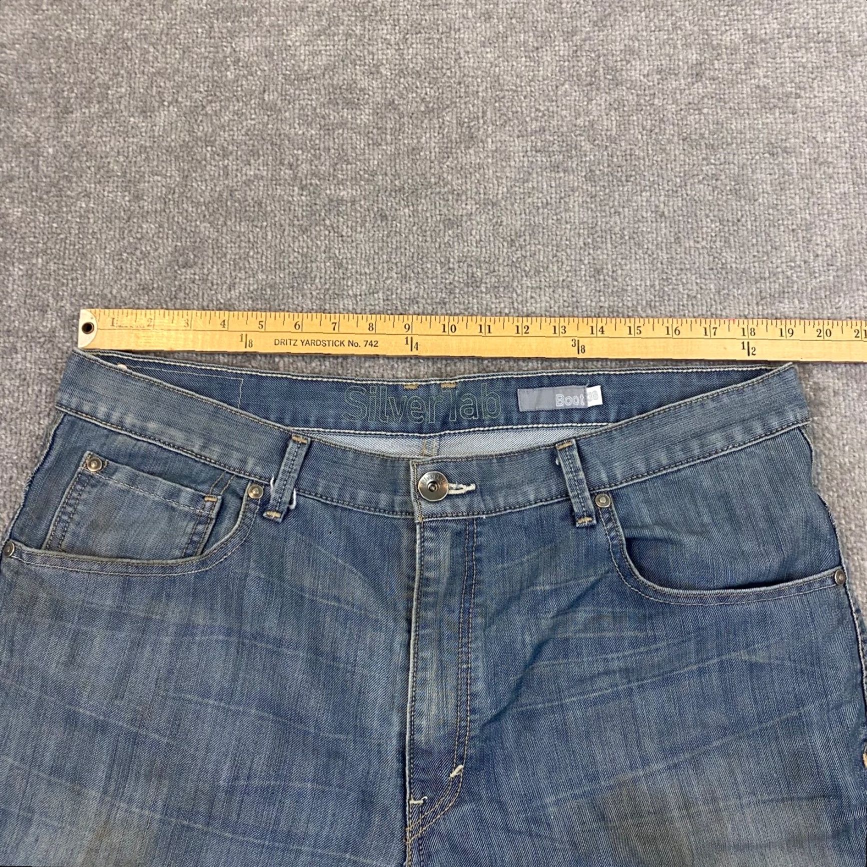 Levi's VINTAGE Levi's SilverTab Jeans Mens 38x31 Bootcut Baggy Loose Denim Cotton 5-Pocket Distressed Y2K Mens Size US 38 / EU 54 - 4 Thumbnail