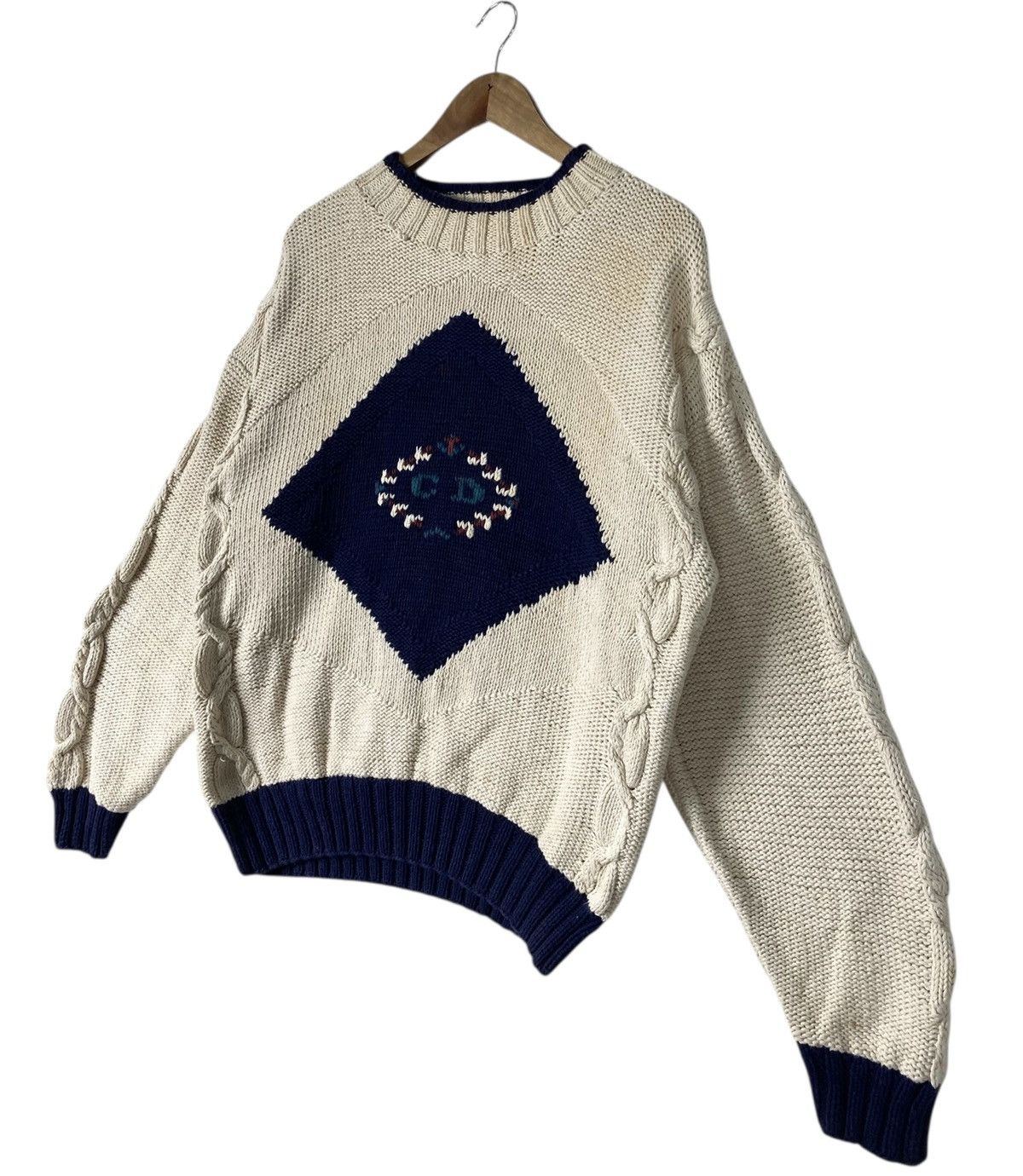 Christian Dior Monsieur Vintage Christian Dior Monsieur Hand Knitted Knitwear Usa Size US L / EU 52-54 / 3 - 4 Thumbnail
