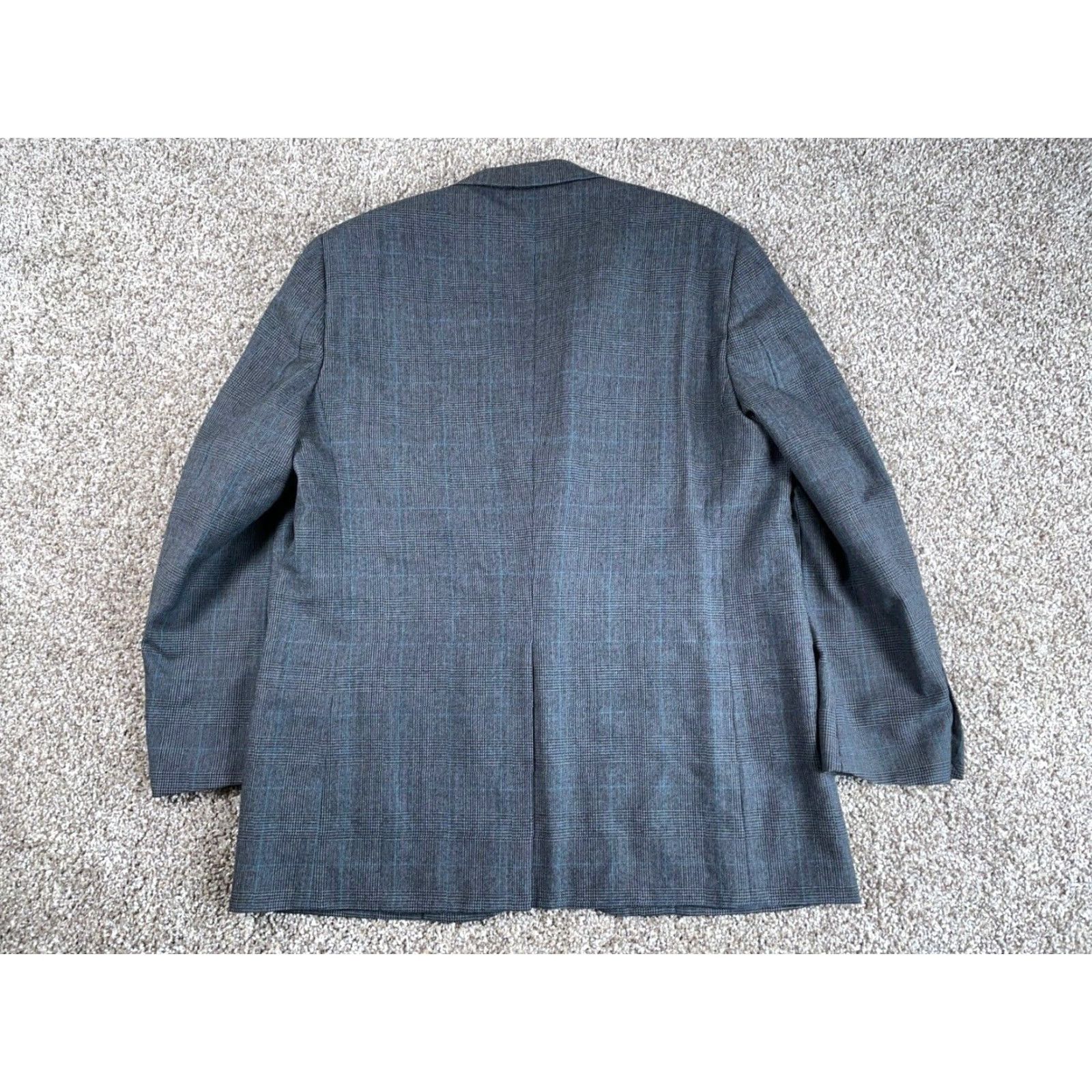 Vintage VINTAGE Hickey Freeman Wool Glen Plaid Blazer Men's 42 Gray Classic Preppy Size 42R - 3 Thumbnail