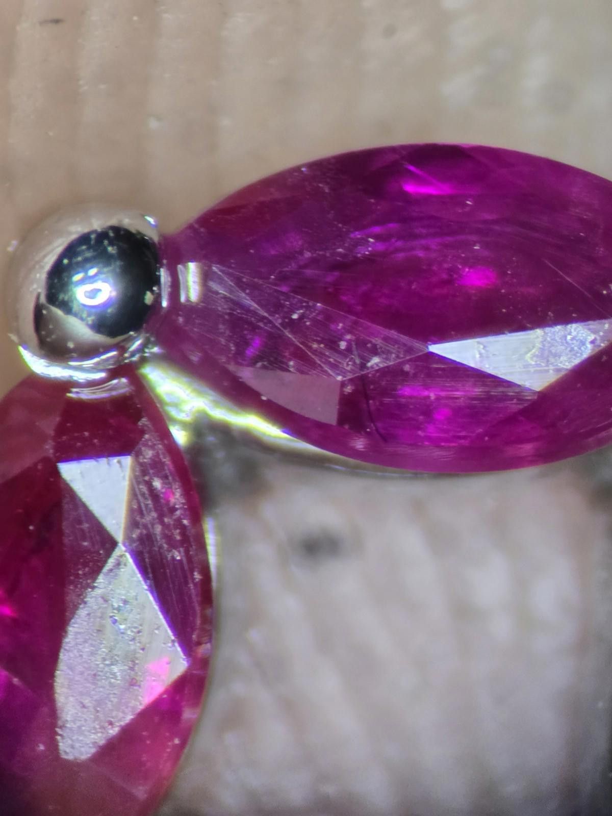 The Unbranded Brand Vintage 14k White Gold Marquise Ruby Ring – Size 6.5 – 3.6g Size ONE SIZE - 2 Thumbnail