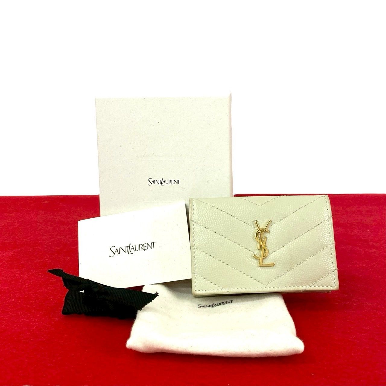 Yves Saint Laurent Yves Saint Laurent Saint Laurent Paris Leather Wallet Leather Short Wallet DUTY FREE for USA Size ONE SIZE - 1 Thumbnail