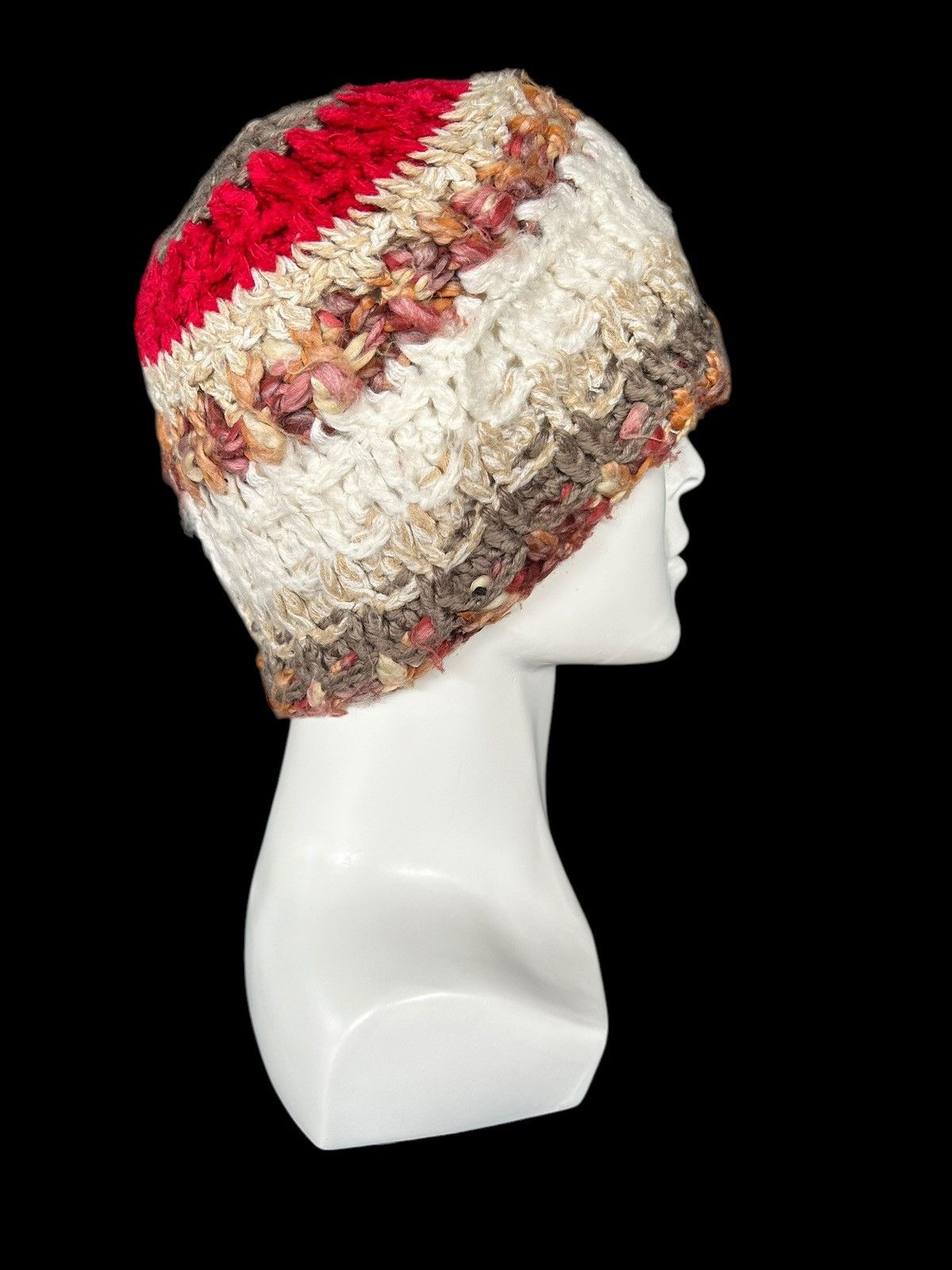 Japanese Brand × Kapital × Vintage Crochet Knitted Handmade Beanie Hats ☠️☠️ Size ONE SIZE - 3 Thumbnail
