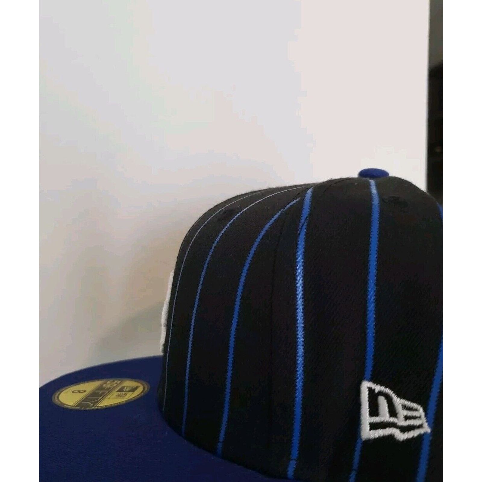 New Era Los Angeles Dodgers Hat Pinstripe Size 8 Black 5950 New Era Size ONE SIZE - 4 Thumbnail