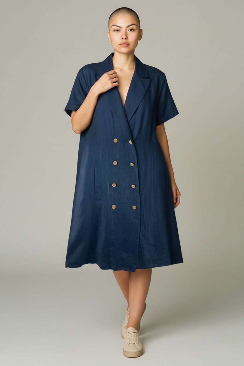 Chanel Vintage Chanel Boutique Navy Double-Breasted Dress Size US XS / EU 42 / 0 - 1 Thumbnail