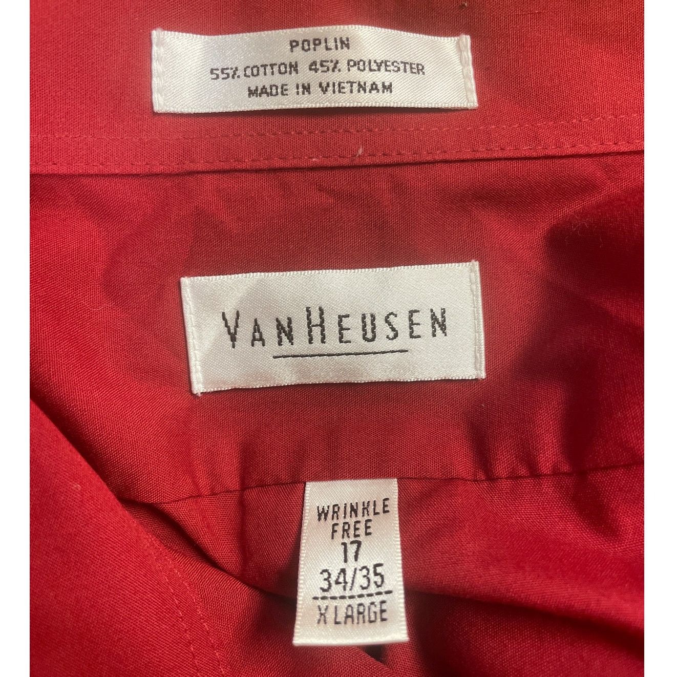 Van Heusen Van Heusen Mens XL PolyCotton Long Sleeve Button Up Shirt Size US XL / EU 56 / 4 - 5 Thumbnail