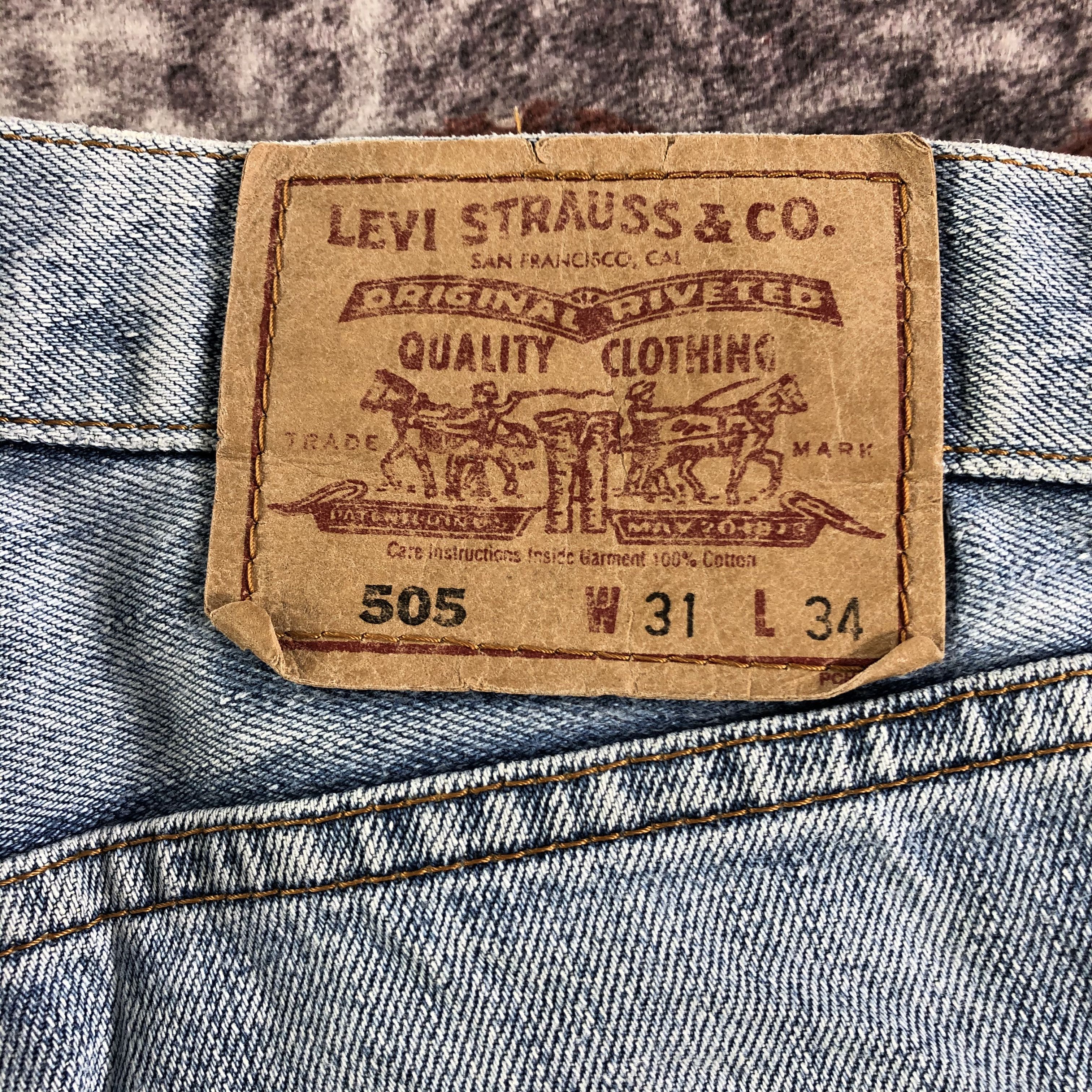 Levi's × Vintage Vintage 90s Blue Wash Levis 505 Jeans-JM3283 Size US 32 / EU 48 - 6 Thumbnail