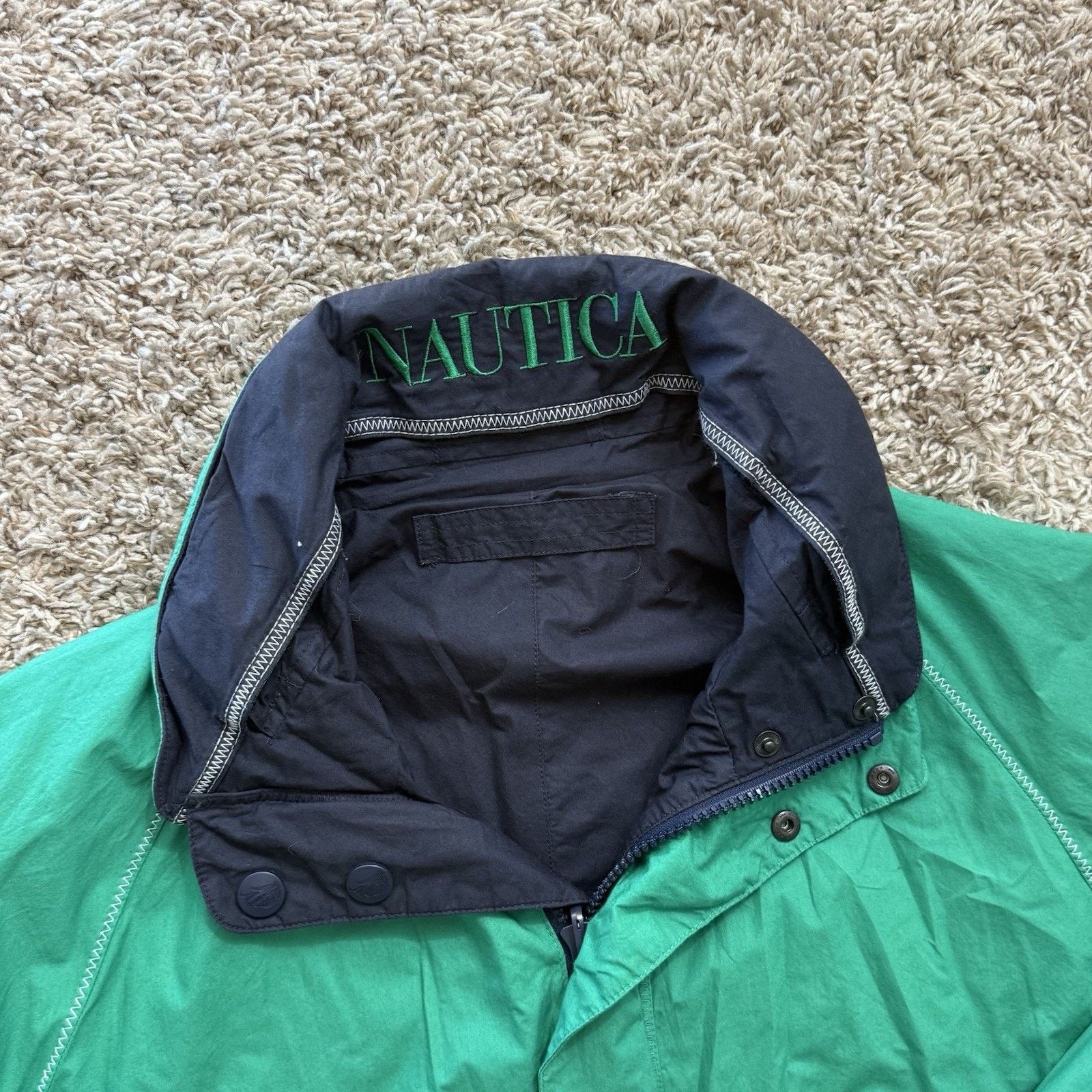 Nautica × Vintage Vintage 90’s Nautica Reversible Windbreaker Sailing Jacket Size US L / EU 52-54 / 3 - 7 Thumbnail