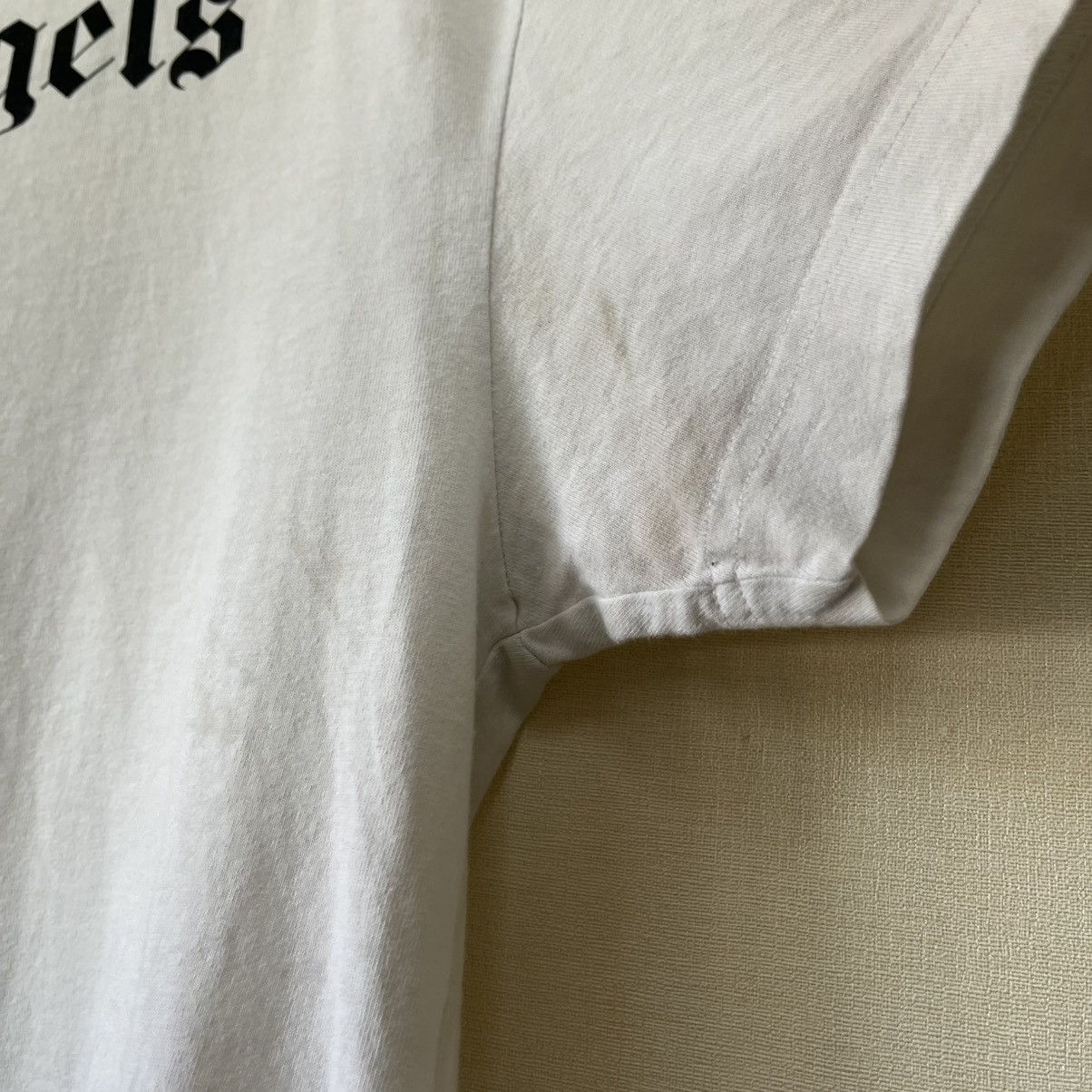 Palm Angels Palm Angels Bel Air Sprayed Logo Print T-Shirt White Pink Size US M / EU 48-50 / 2 - 4 Thumbnail