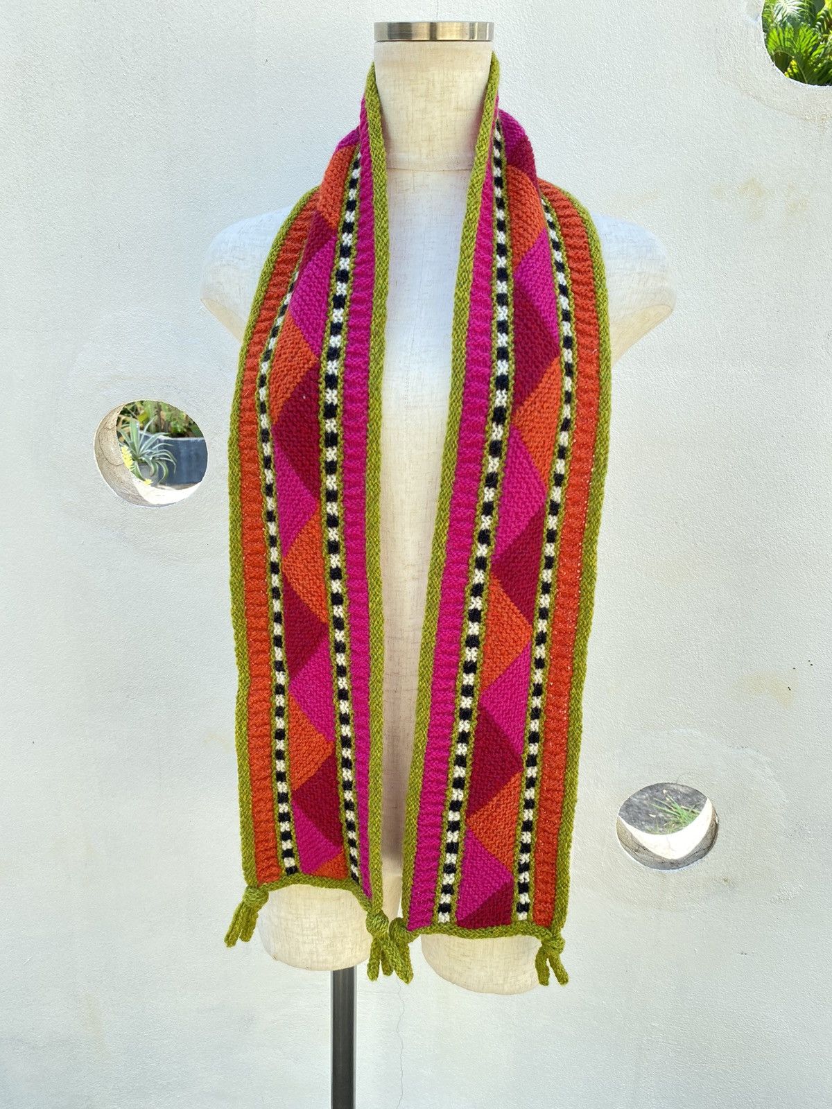 Designer Colorful Knit Fashion Scarf Size ONE SIZE - 5 Thumbnail