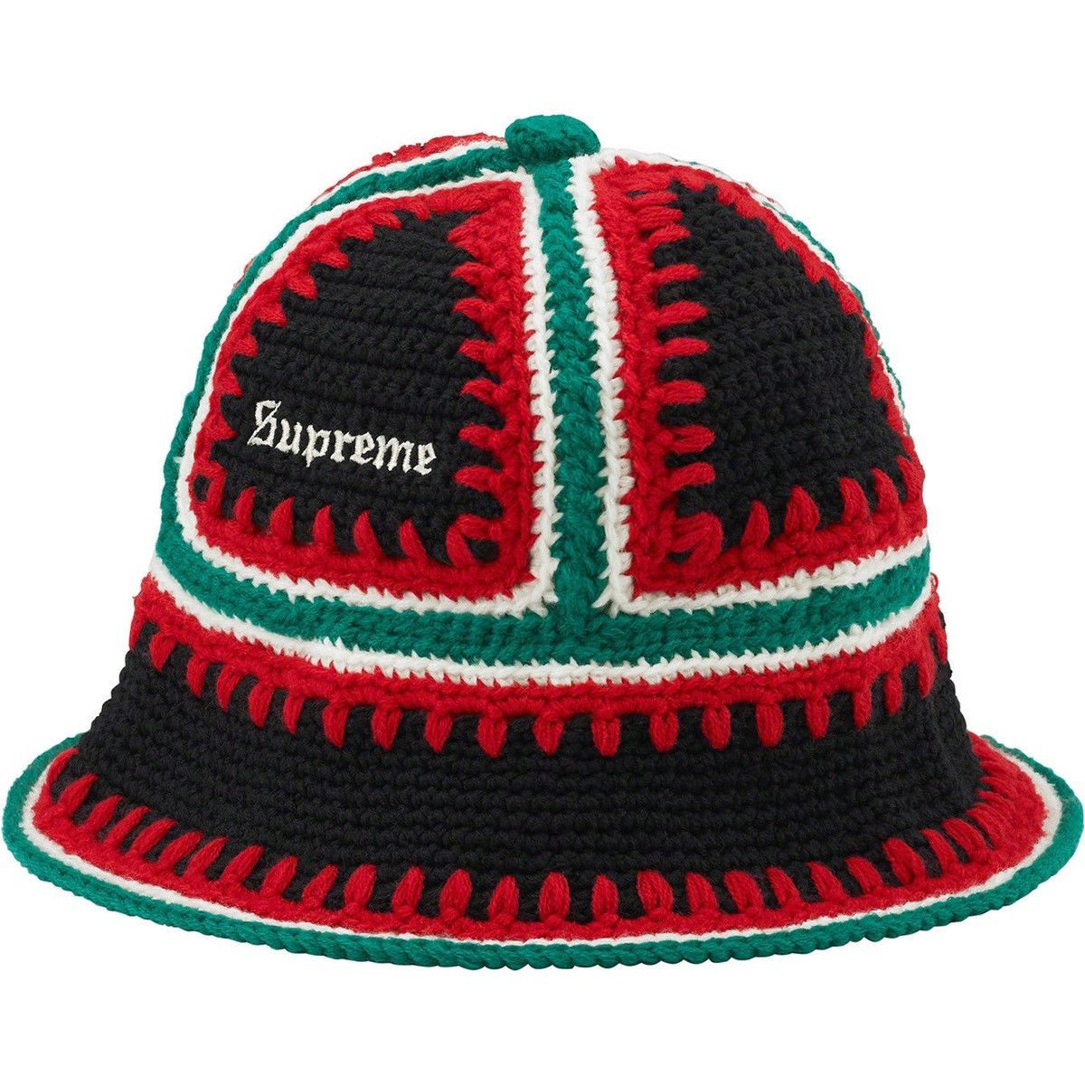 image of Supreme Crochet Edge Hat in Black, Men's