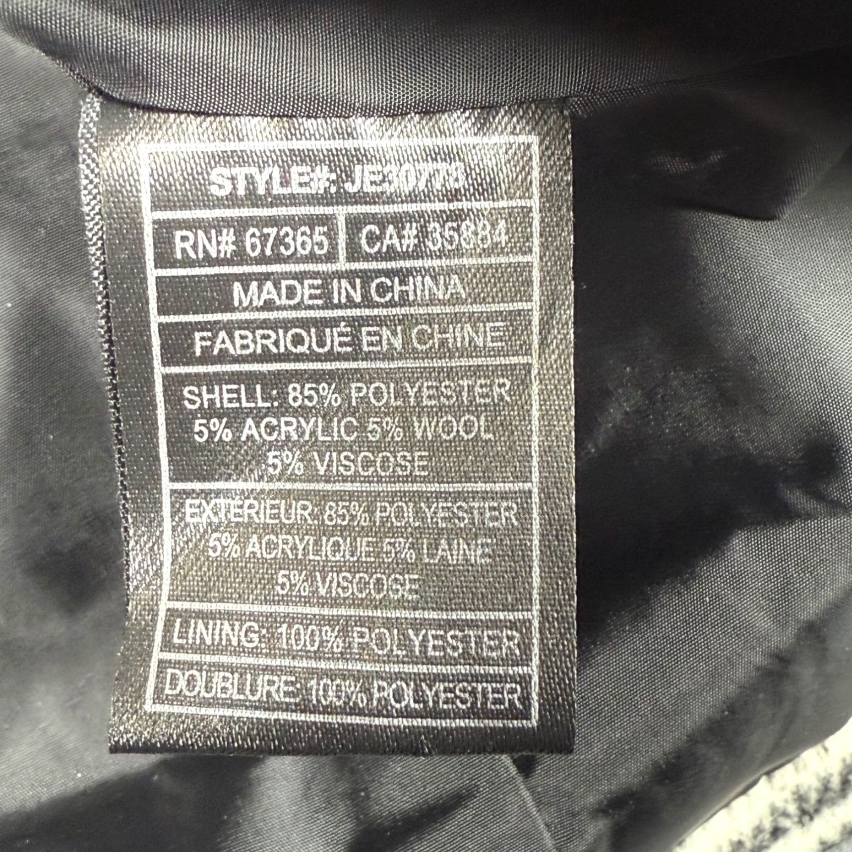 Vintage JACK Pea Coat Women Wool Blend Plaid Black White Button Lined Reversible Pocket Mid-Length Autumn Casual Mens Womens Girls Size S / US 4 / IT 40 - 5 Thumbnail