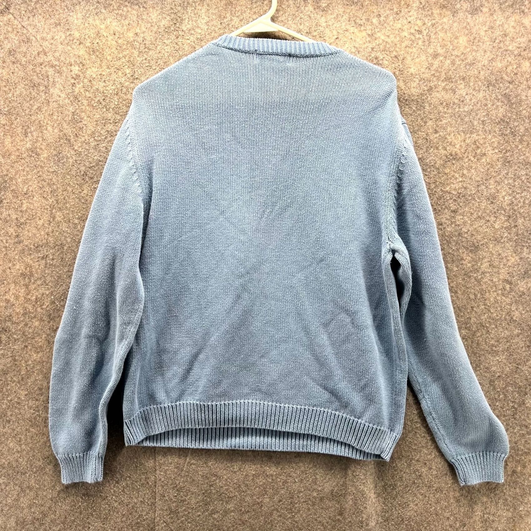 Eddie Bauer VINTAGE Eddie Bauer Sweater Men Large Blue Crewneck Pullover Fleece Cotton Knitted Size US L / EU 52-54 / 3 - 2 Thumbnail