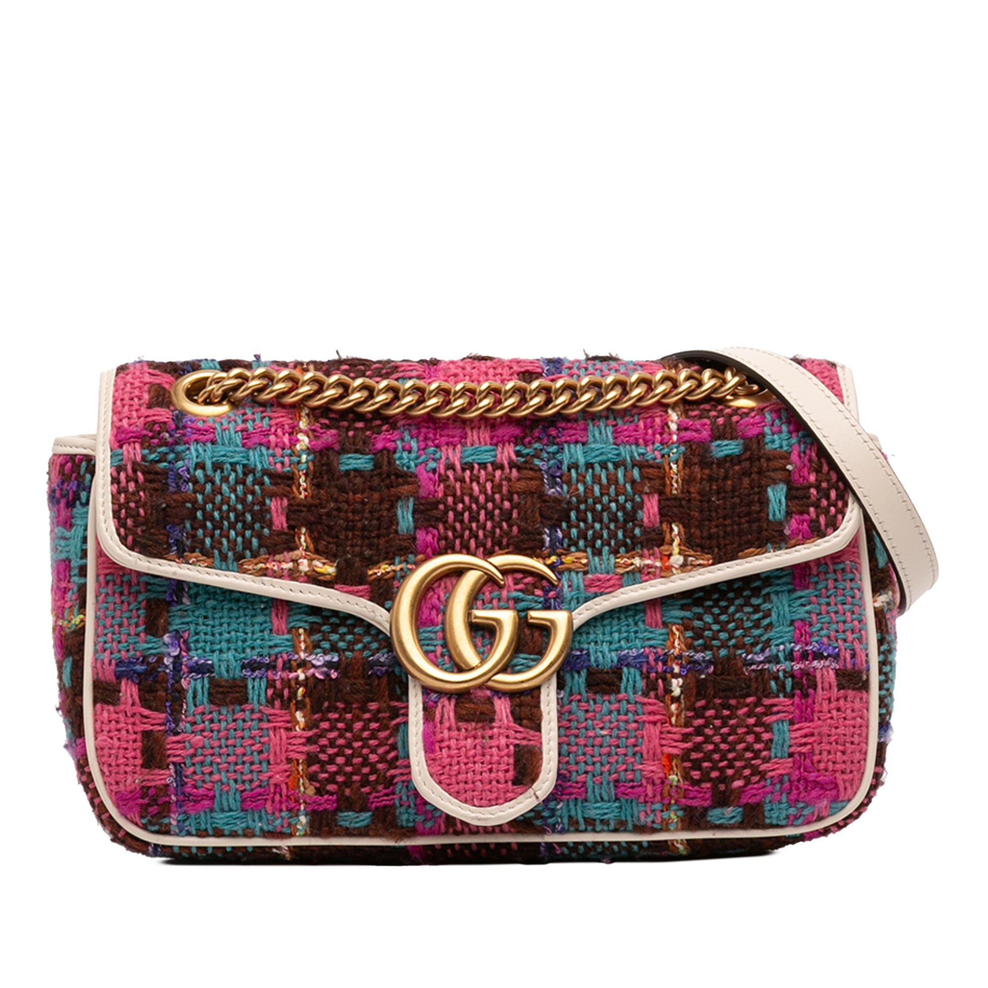 Gucci Medium GG Marmont Tweed Shoulder Bag Size ONE SIZE - 1 Thumbnail