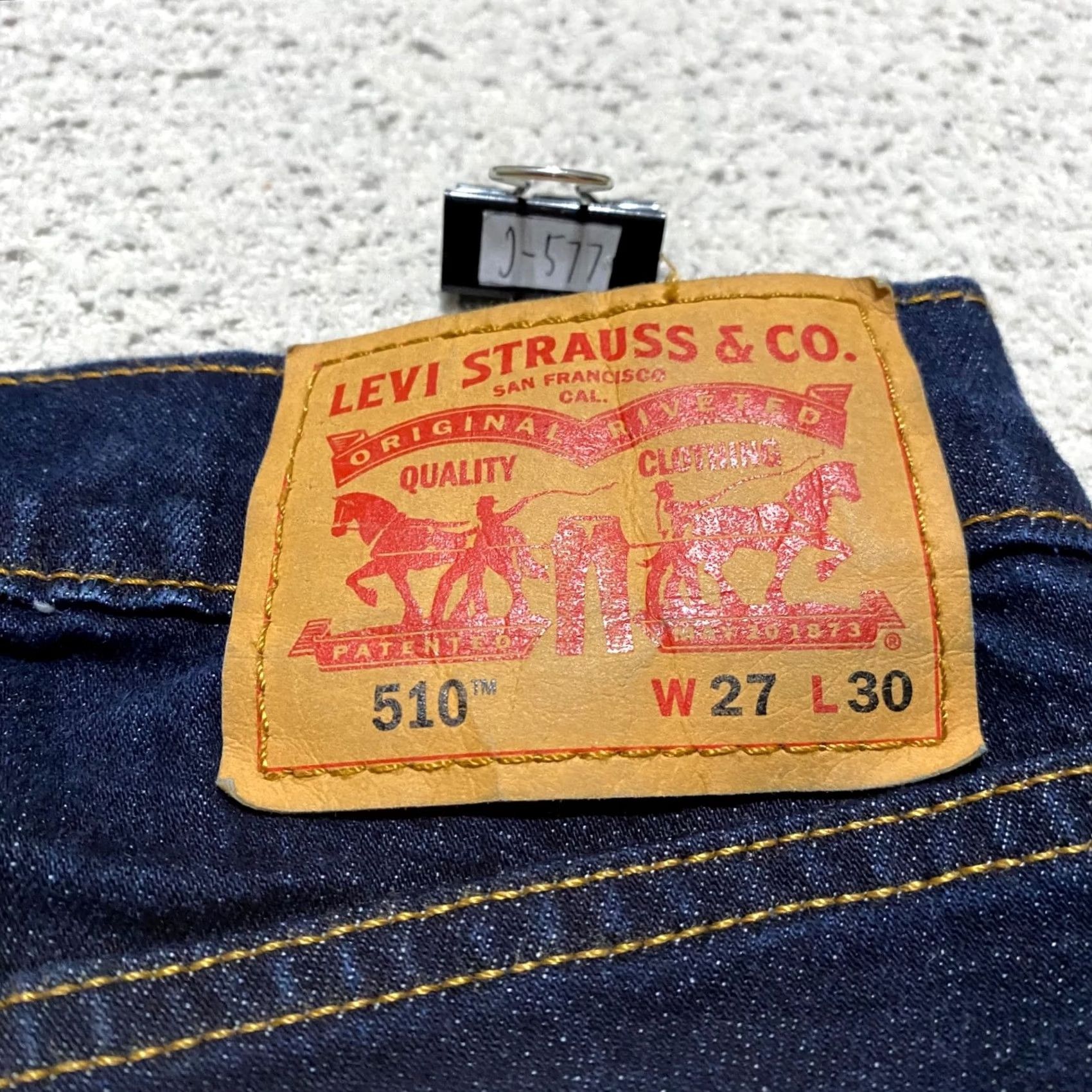 Levi's Levi's 510 Jeans Mens Slim Skinny 27x30 Blue Denim Dark Wash 5-Pocket Stretch Mid Rise Size US 27 - 3 Thumbnail