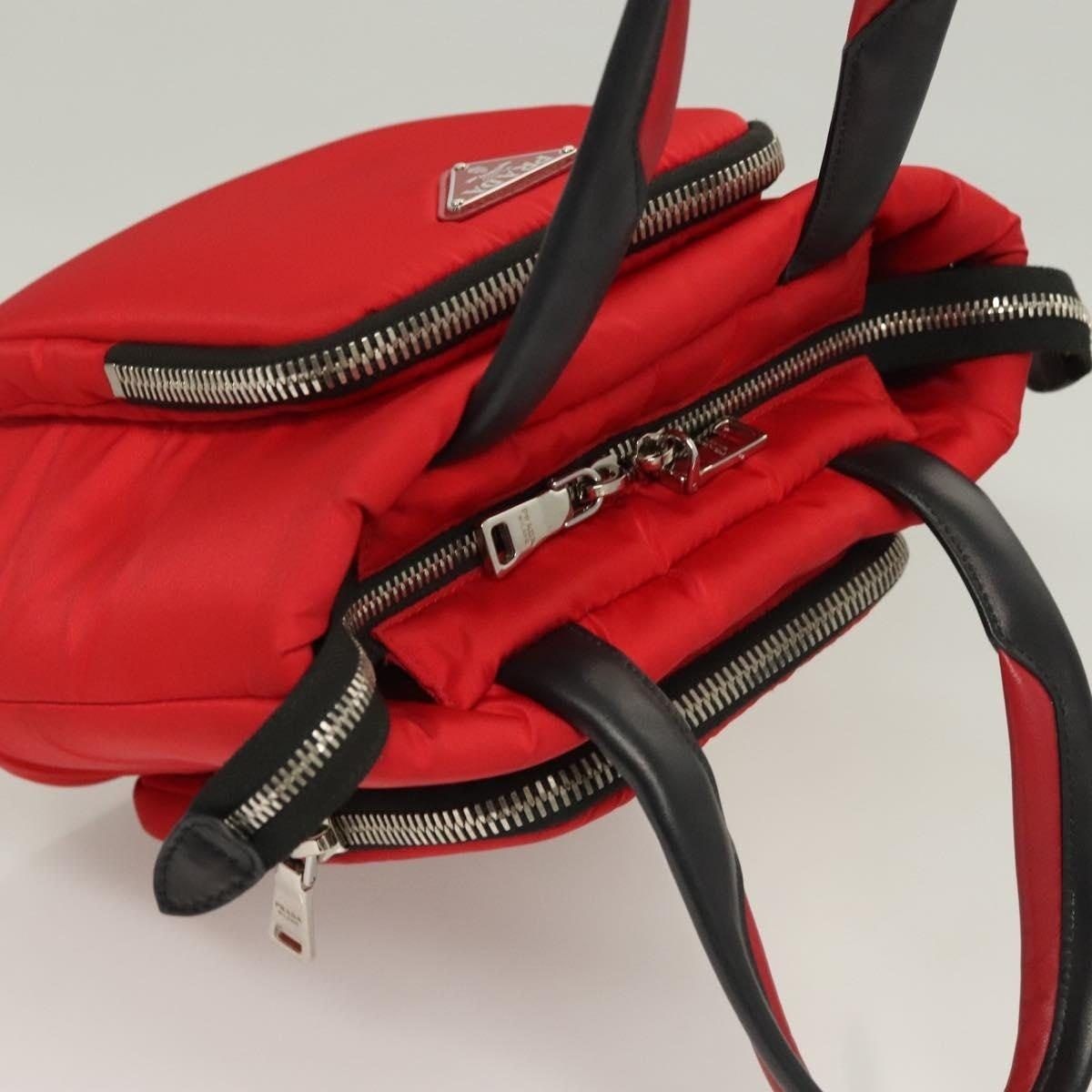 Prada Prada Nylon Handbag Red Size ONE SIZE - 5 Thumbnail