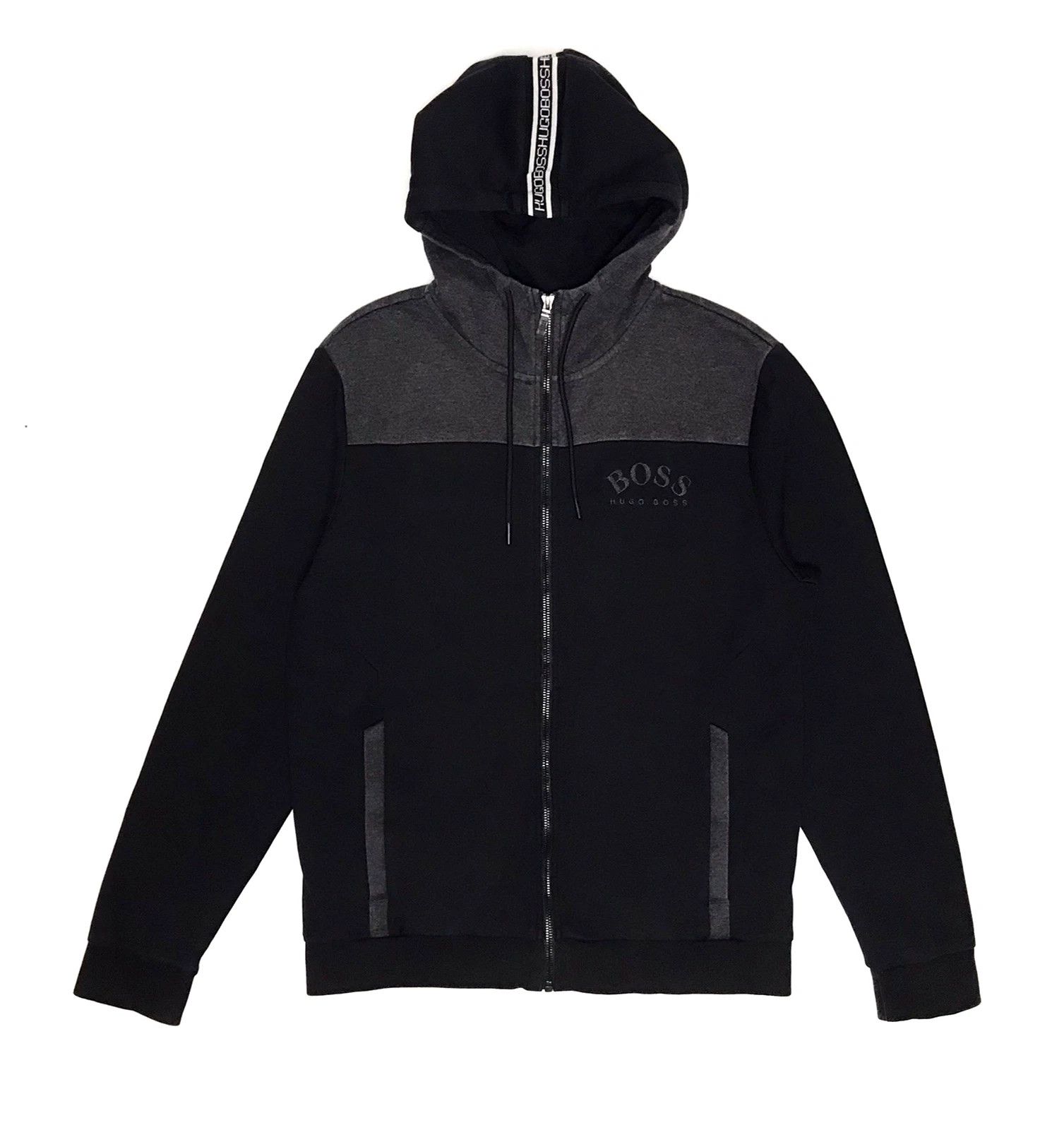 Hugo Boss Hugo Boss Saggy Zip Hoodie Men's M Curved Logo Size US M / EU 48-50 / 2 - 2 Thumbnail
