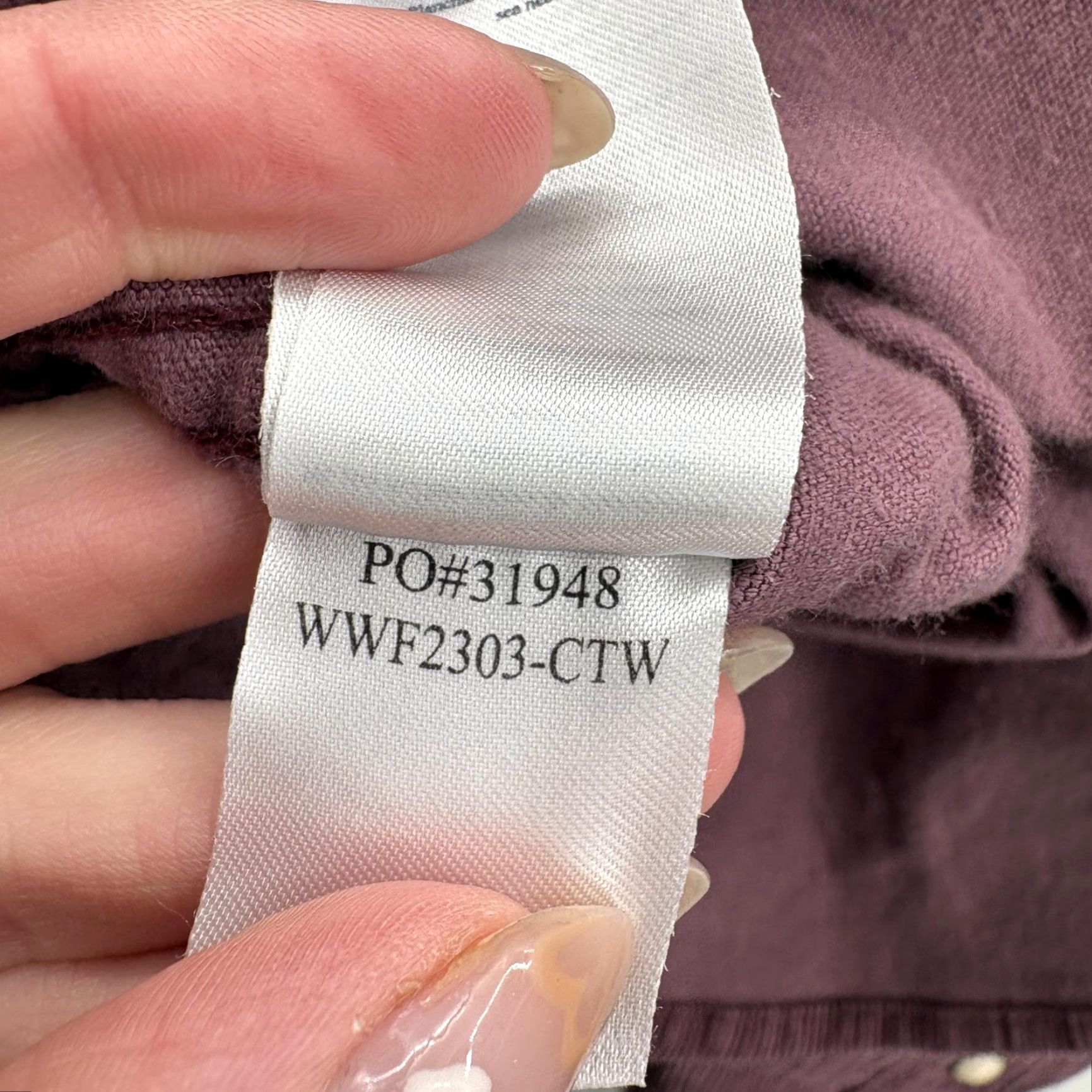 Faherty VINTAGE Faherty Stretch Cord Western Shirt Womens Small Catawba Grape Corduroy Cowboy Size S / US 4 / IT 40 - 6 Thumbnail
