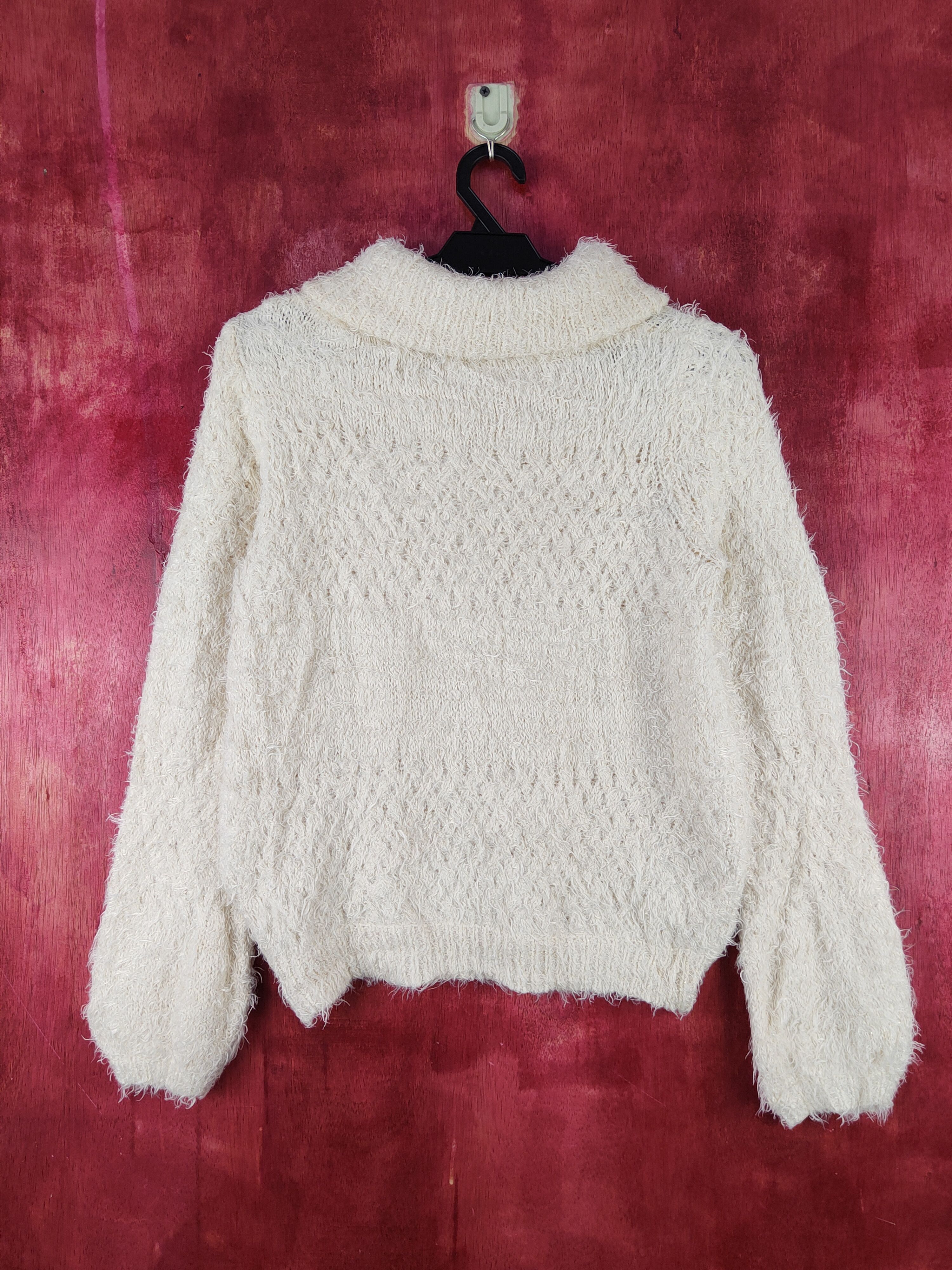 Homespun Knitwear × Japanese Brand Ingni Yellow Shag Shaggy Fur Mohair Knitwear #S2083 Size M / US 6-8 / IT 42-44 - 8 Thumbnail
