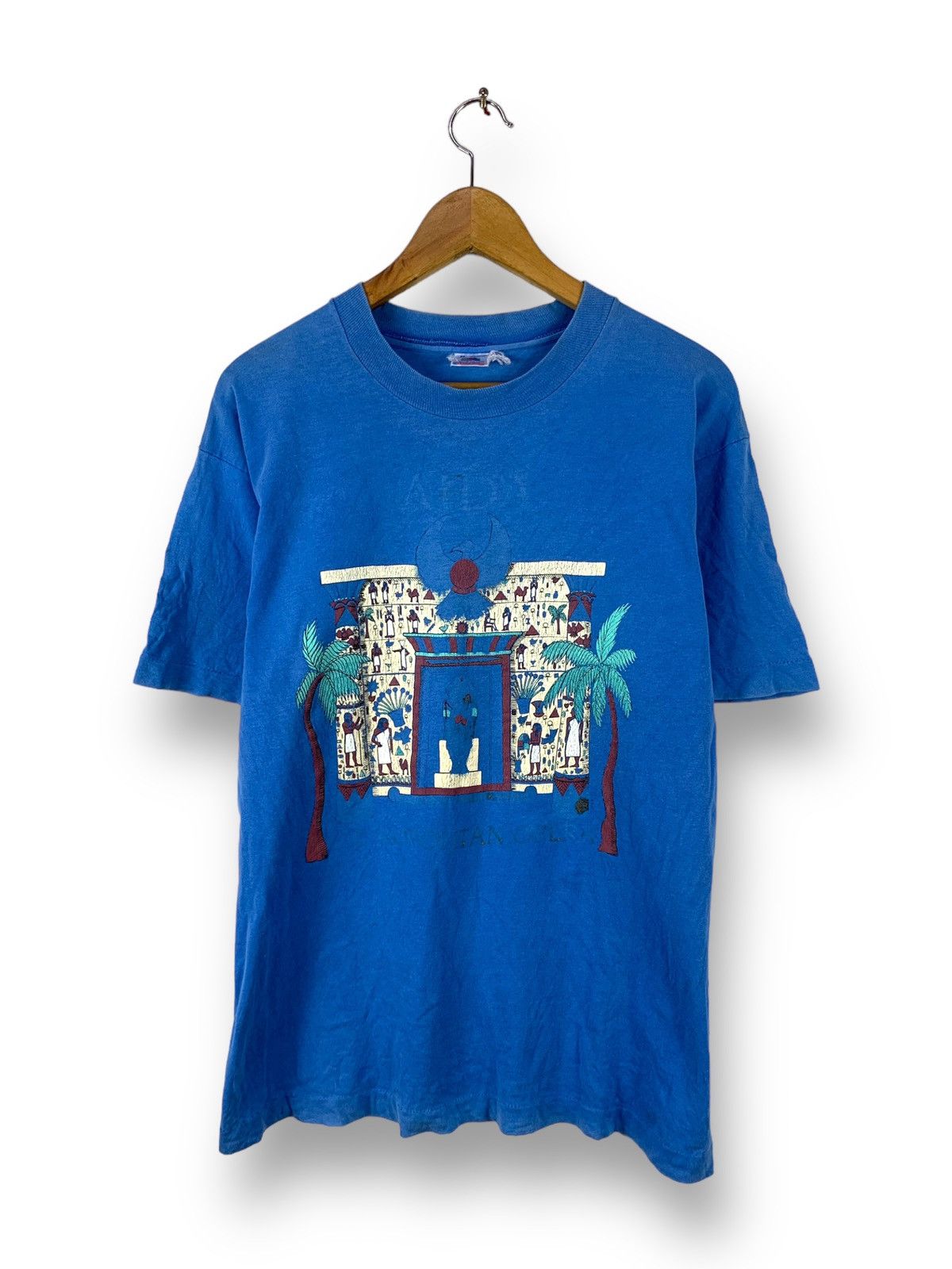 Fruit Of The Loom Steals! Vintage 90s FOTL Mumia Aztec Tee Pharaoh Size US M / EU 48-50 / 2 - 1 Thumbnail