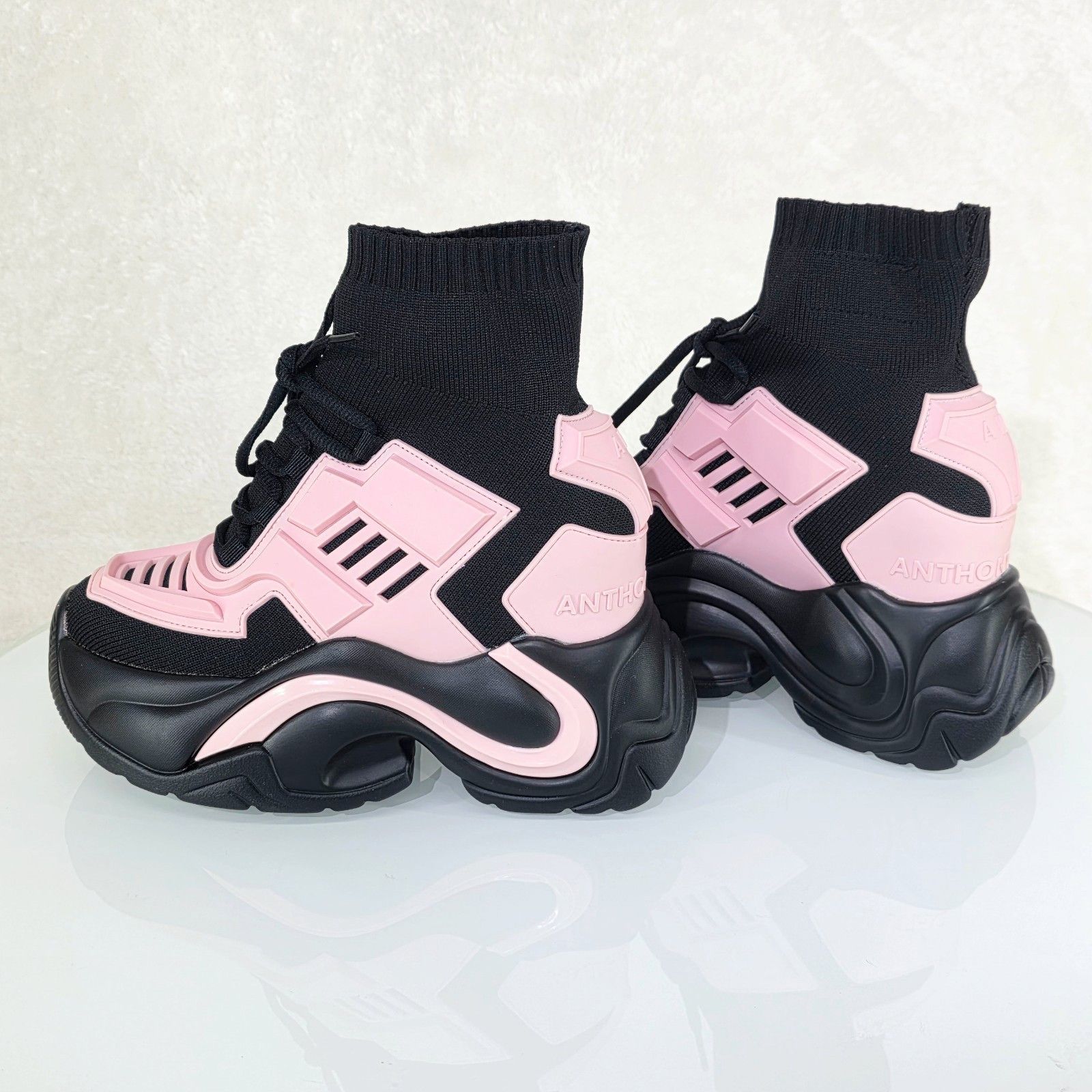 Other Wang Jupiter Damson Pull On Knit Platform Sneaker Boots 4" H Size US 9 / IT 39 - 2 Thumbnail