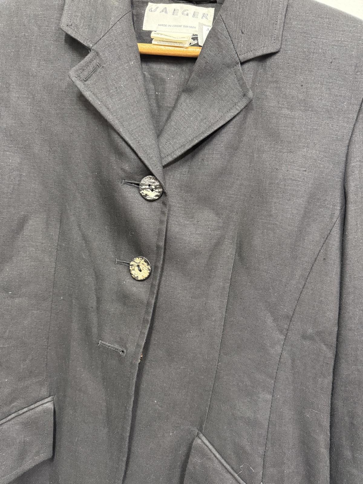 Jaeger Jaeger Women's Black Blazer UK 10 Size M / US 6-8 / IT 42-44 - 3 Thumbnail