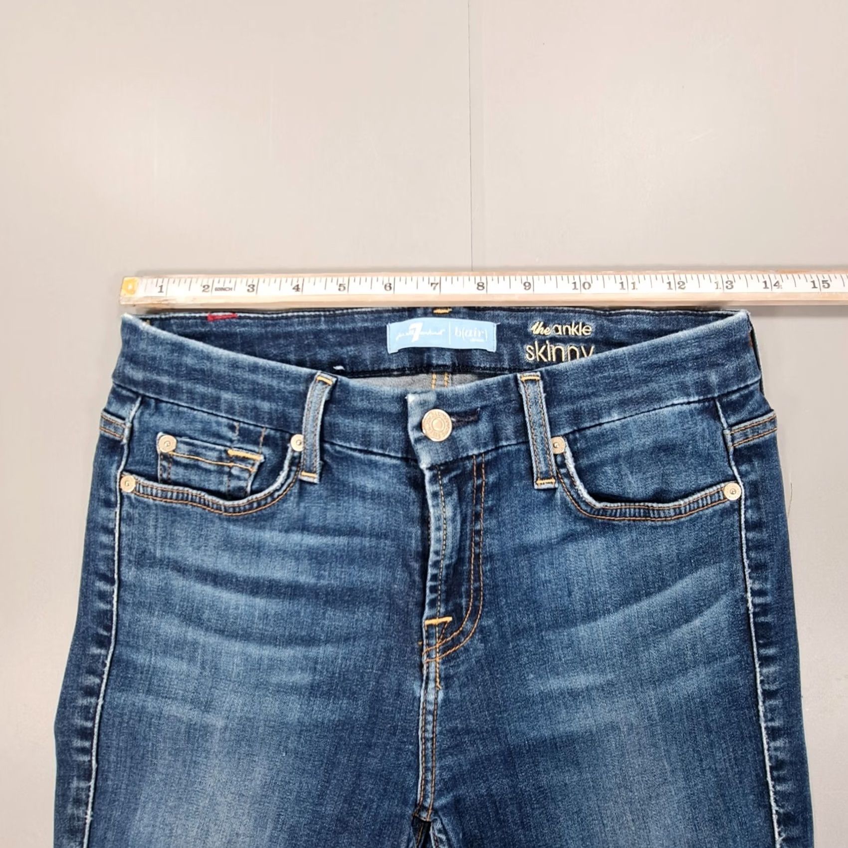 7 For All Mankind 7 For All Mankind Jeans Womens 26 Blue W26 L32 The Ankle Skinny Stretch Bair Echo Size 26" / US 2 / IT 38 - 5 Thumbnail