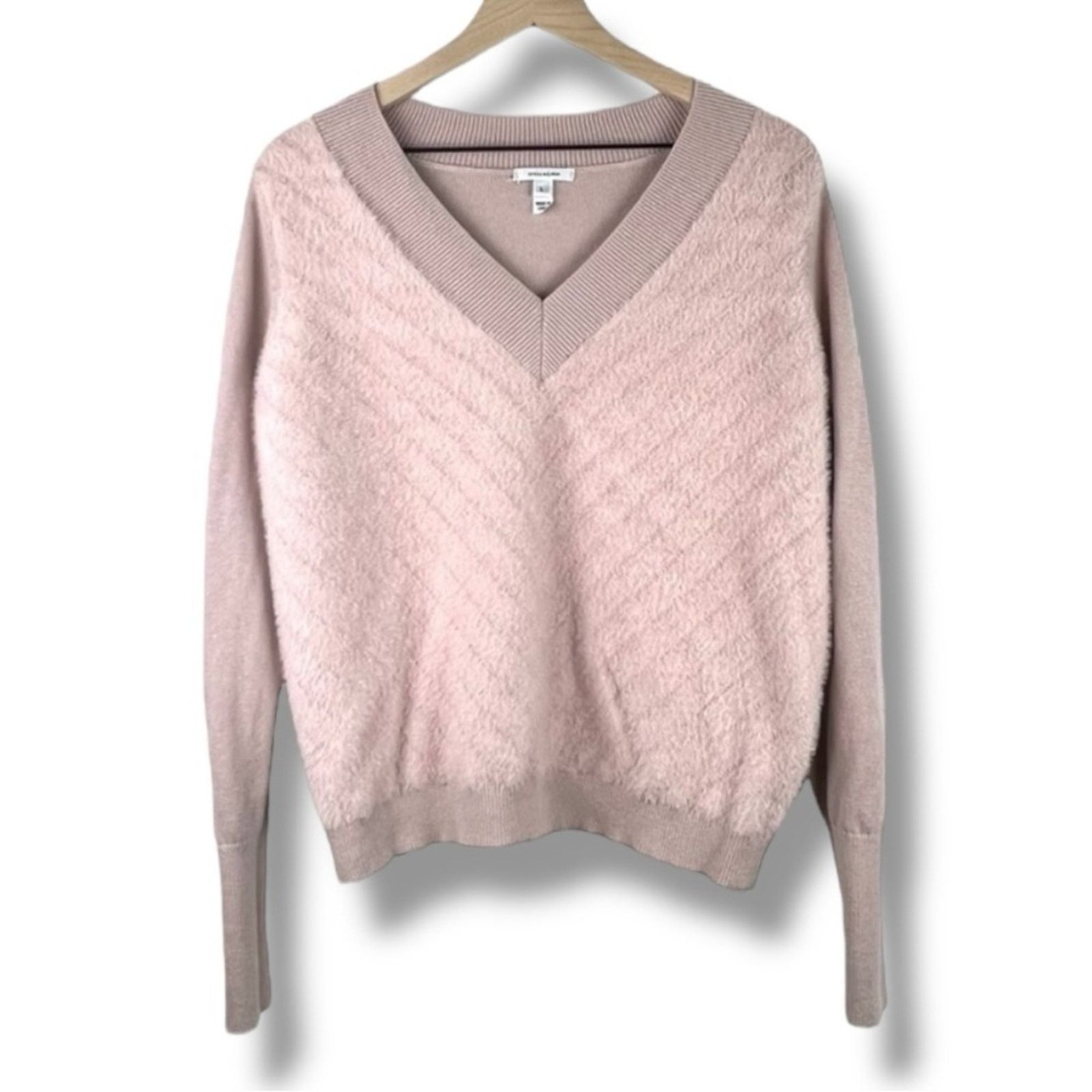 Other Stella & Dot mauve v-neck fuzzy knit sweater Size XXL / US 16-18 / IT 52-54 - 3 Thumbnail