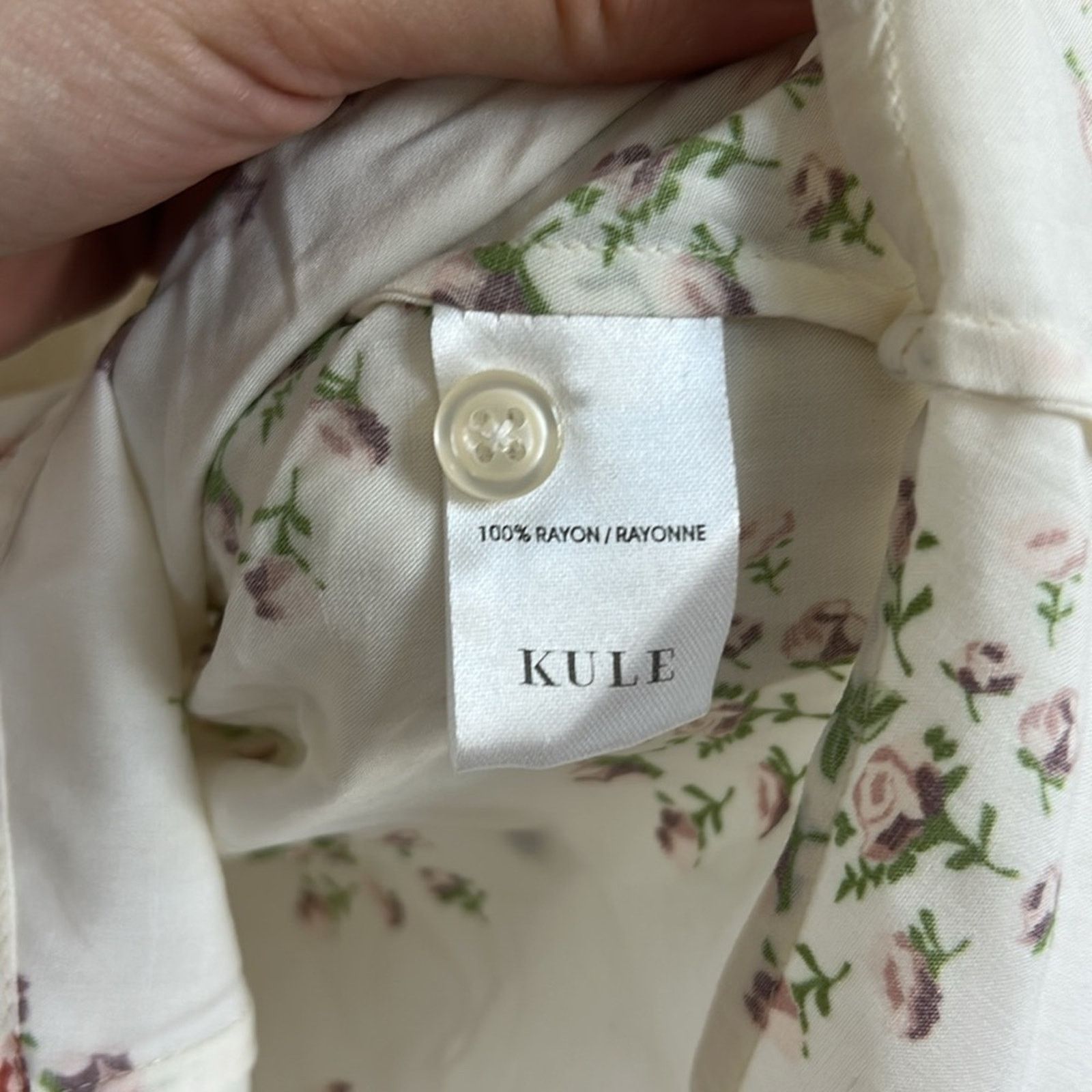 KULE Kule Floral Button Cropped Blouse Size XS / US 0-2 / IT 36-38 - 5 Thumbnail