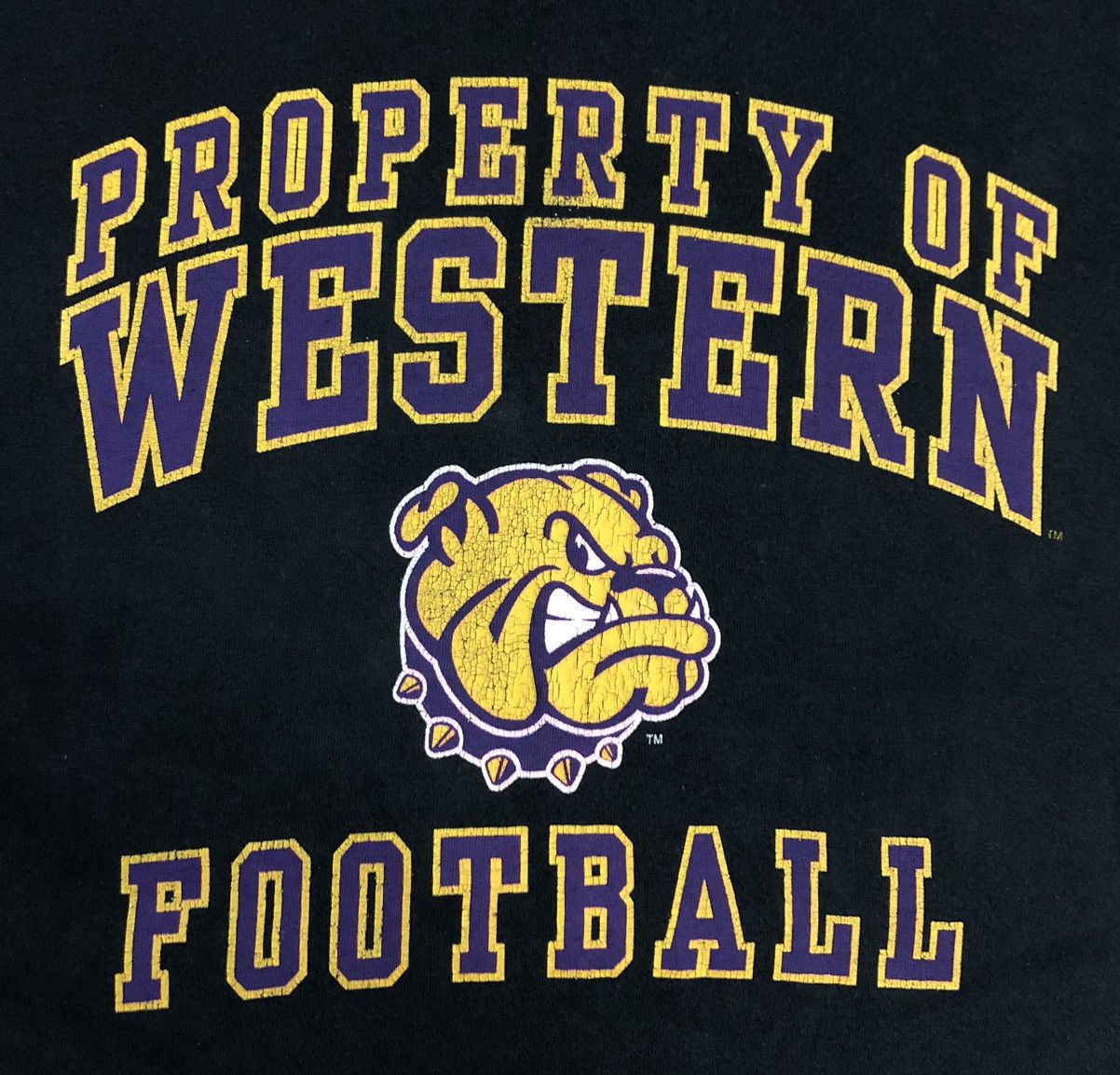 Vintage Vintage Ouray Sportswear Property Of Western Football TShirt Size US L / EU 52-54 / 3 - 3 Thumbnail