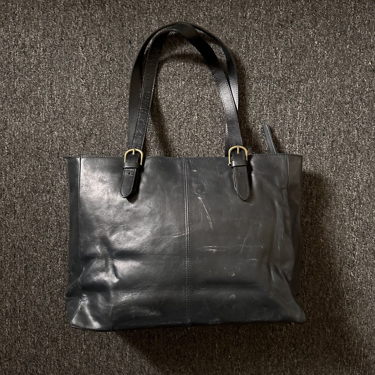 Genuine Leather JAPAN GENUINE LEATHER HANDCRAFT SHOPPING/TOTE BAG Size ONE SIZE - 3 Thumbnail